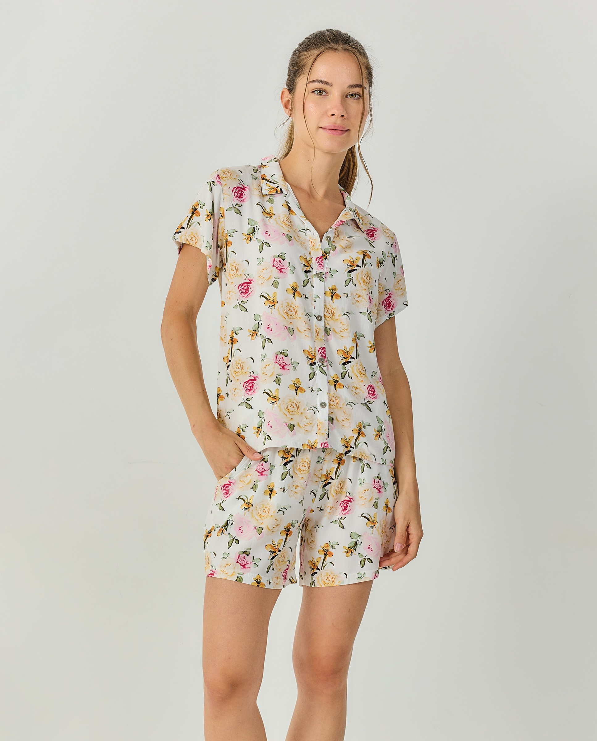 Imagen 0 de Pijama mujer elegante con manga corta Rosa
