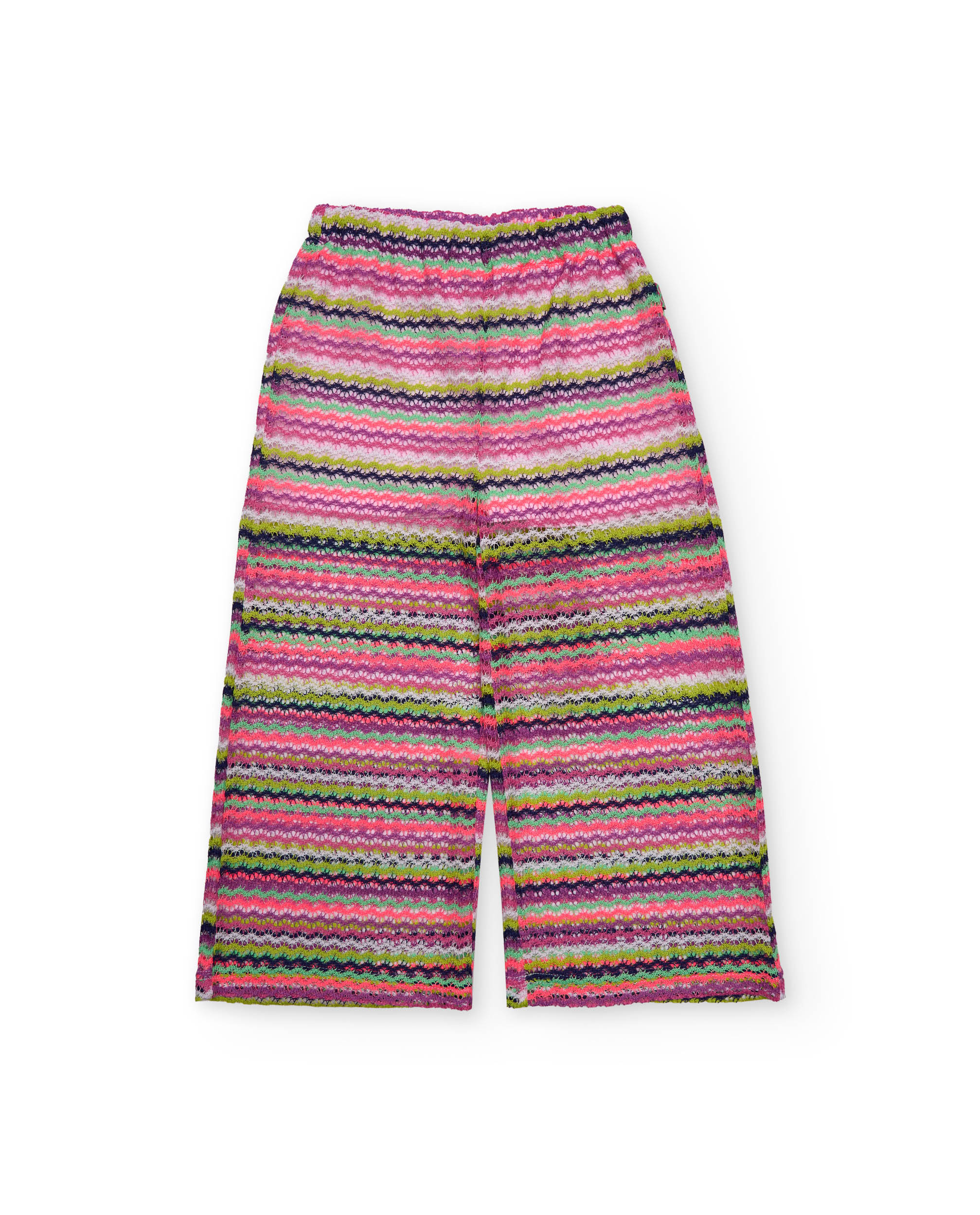 Pantalones de niña de punto y estampado en zig zag - Tuc tuc - Rosa Rosa-3