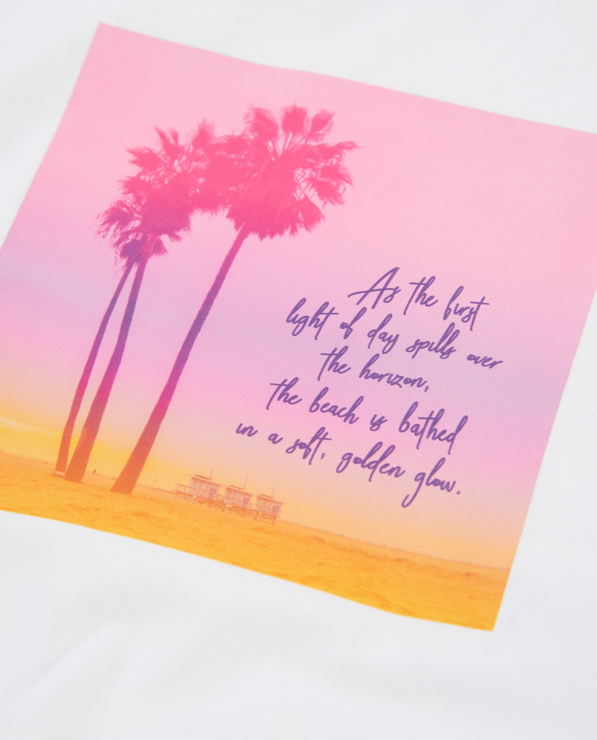 Camiseta de niña de punto con ilustración de palmera - Tuc tuc - Blanco Blanco-6