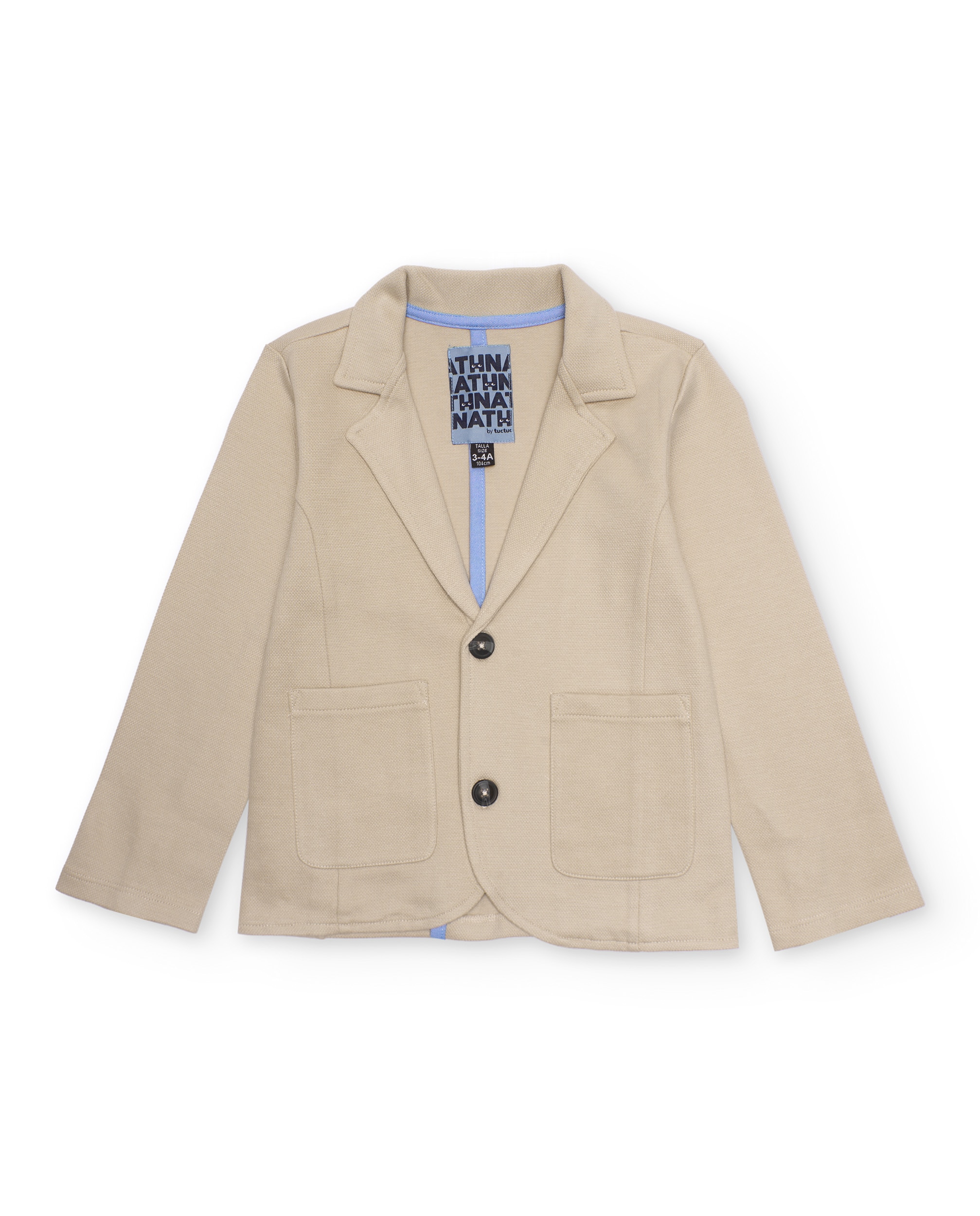 Americana de niño de punto con solapas clásicas - Tuc tuc - Beige Beige-3
