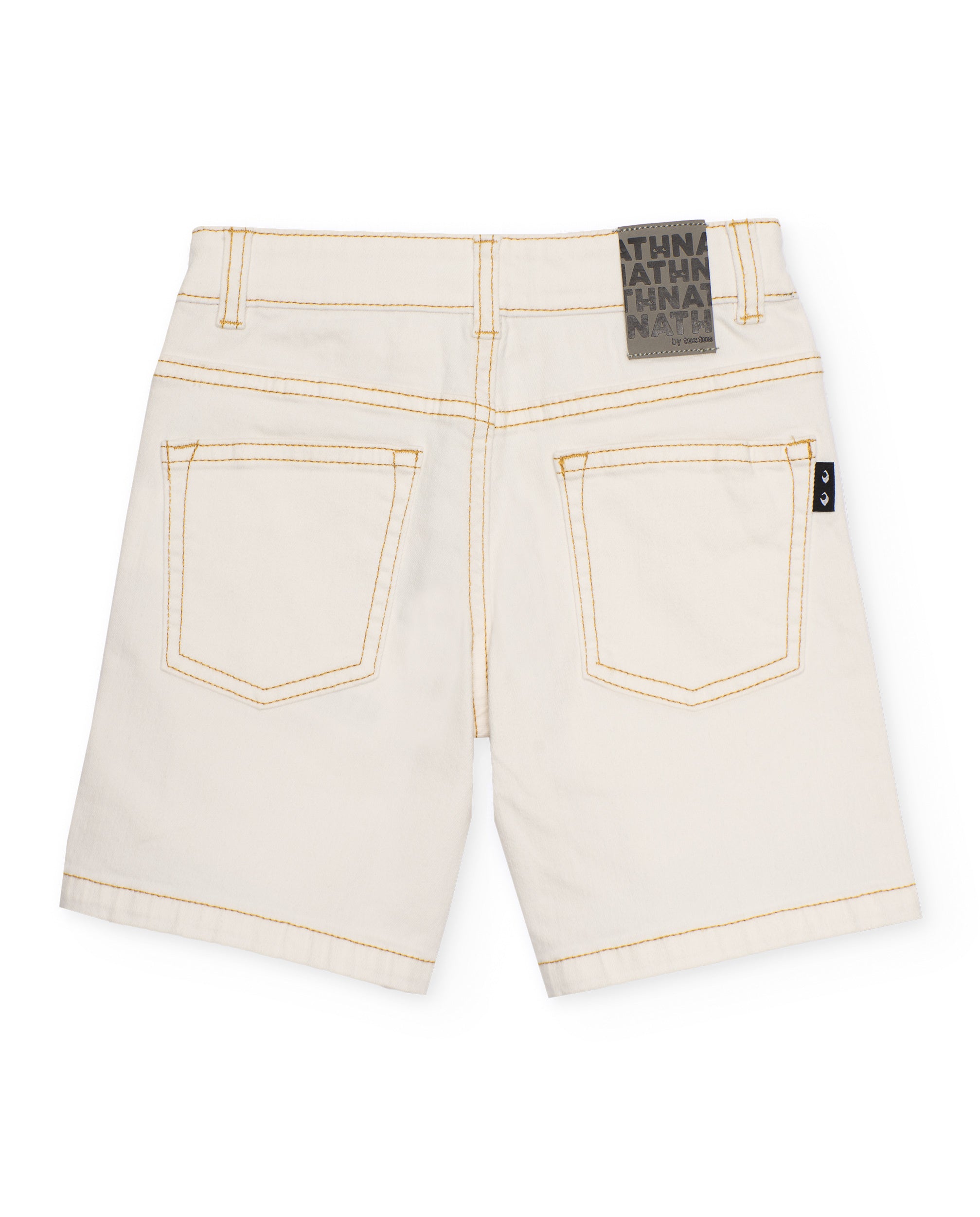 Bermuda de niño de plana con costuras en contraste - Tuc tuc - Blanco Blanco-4