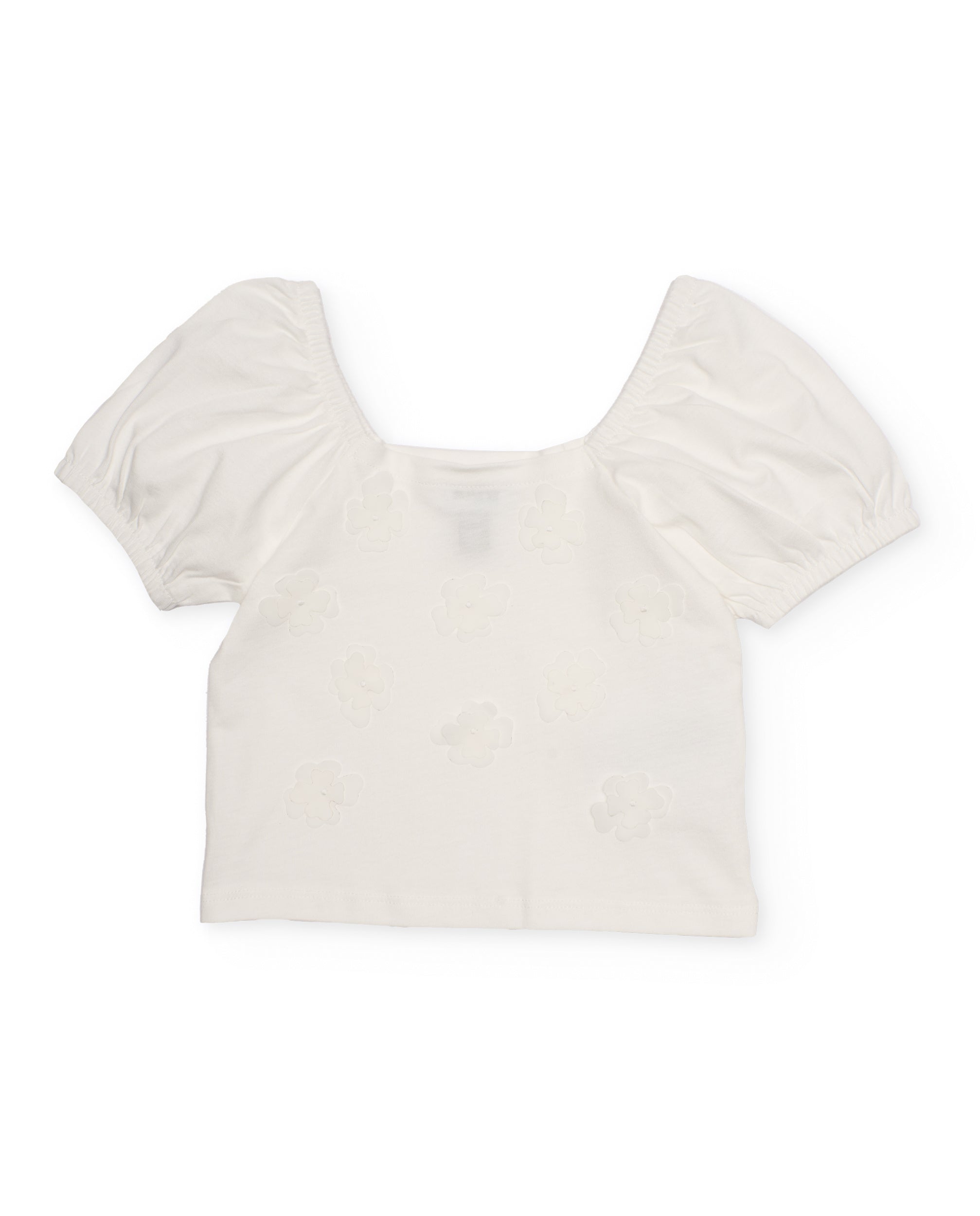 Imagen 1 de Camiseta de niña de punto con relieve floral - Tuc tuc - Blanco Blanco