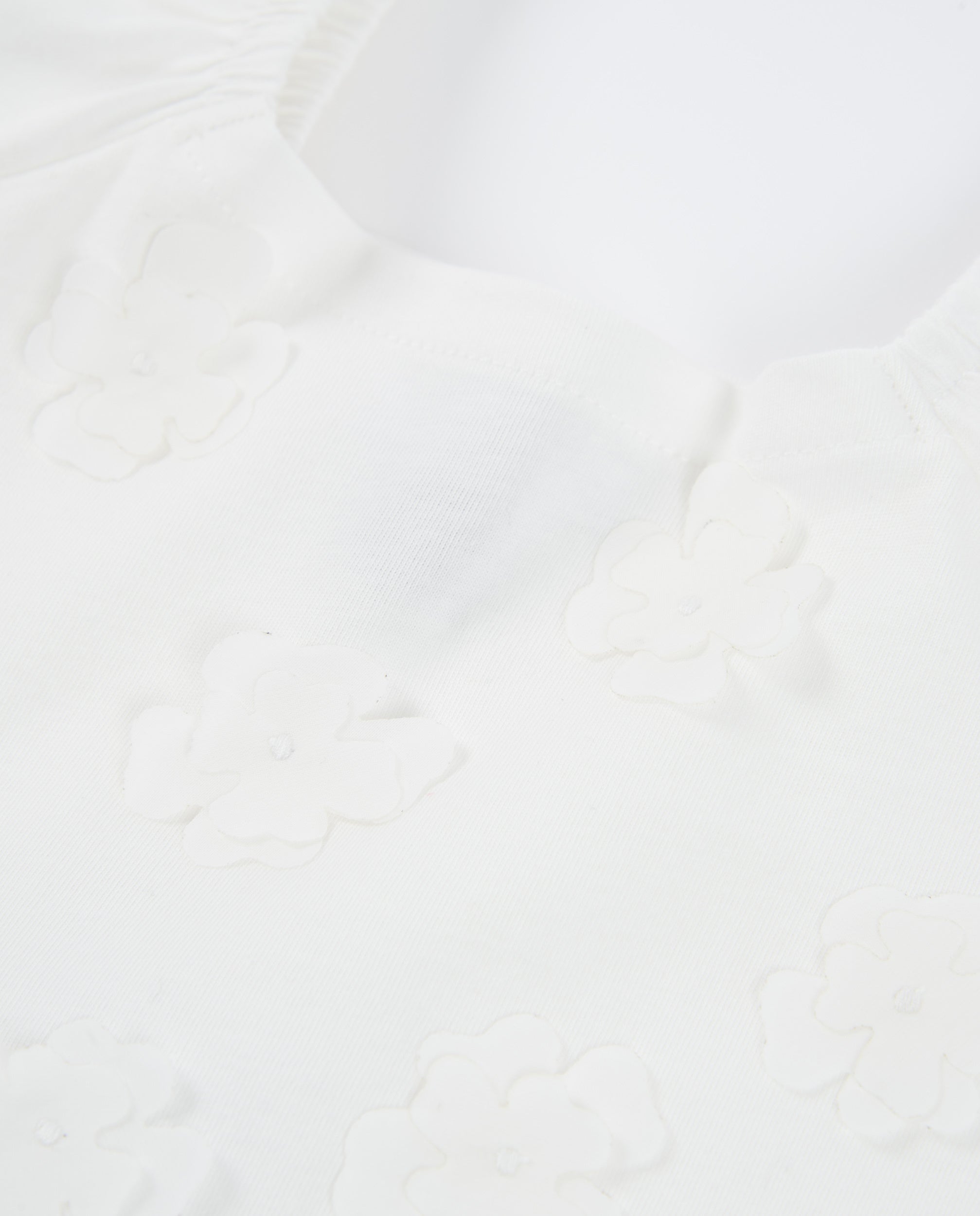 Imagen 4 de Camiseta de niña de punto con relieve floral - Tuc tuc - Blanco Blanco