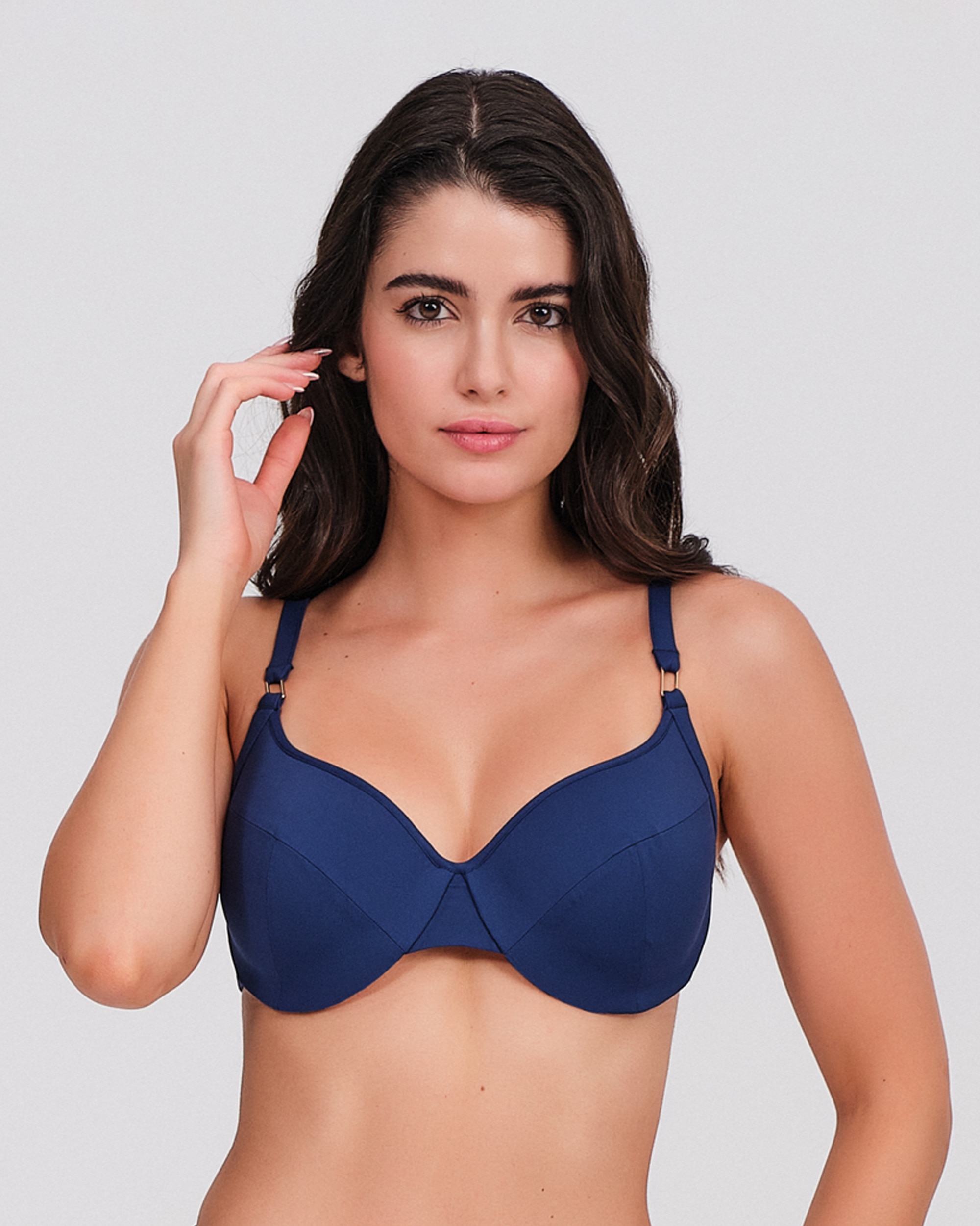 Carey - Top bikini mujer con aros y tirantes ajustables.