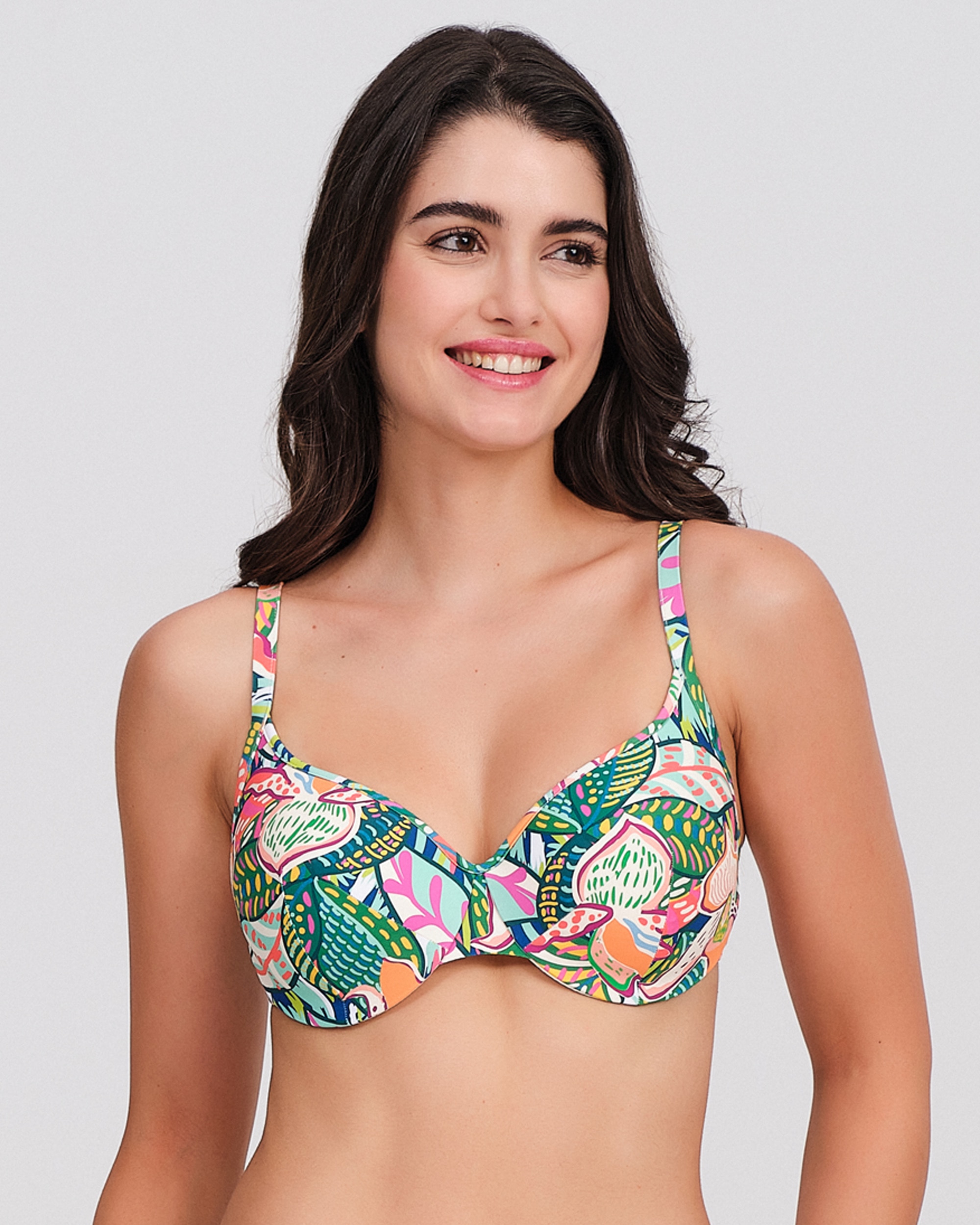 Carey - Top bikini mujer copa con aro tirantes ajustables.