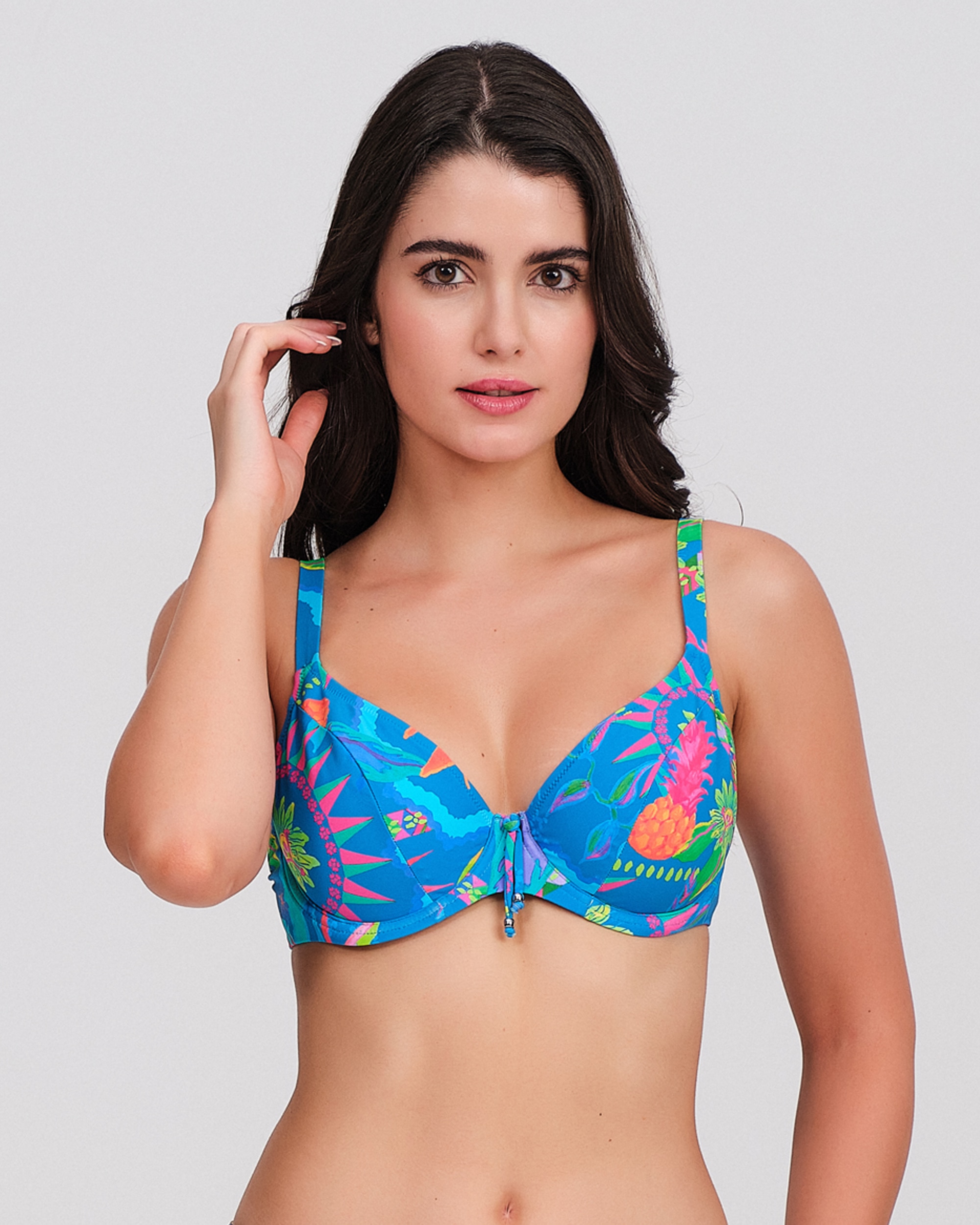 Carey - Top bikini mujer con aros copas preformadas.