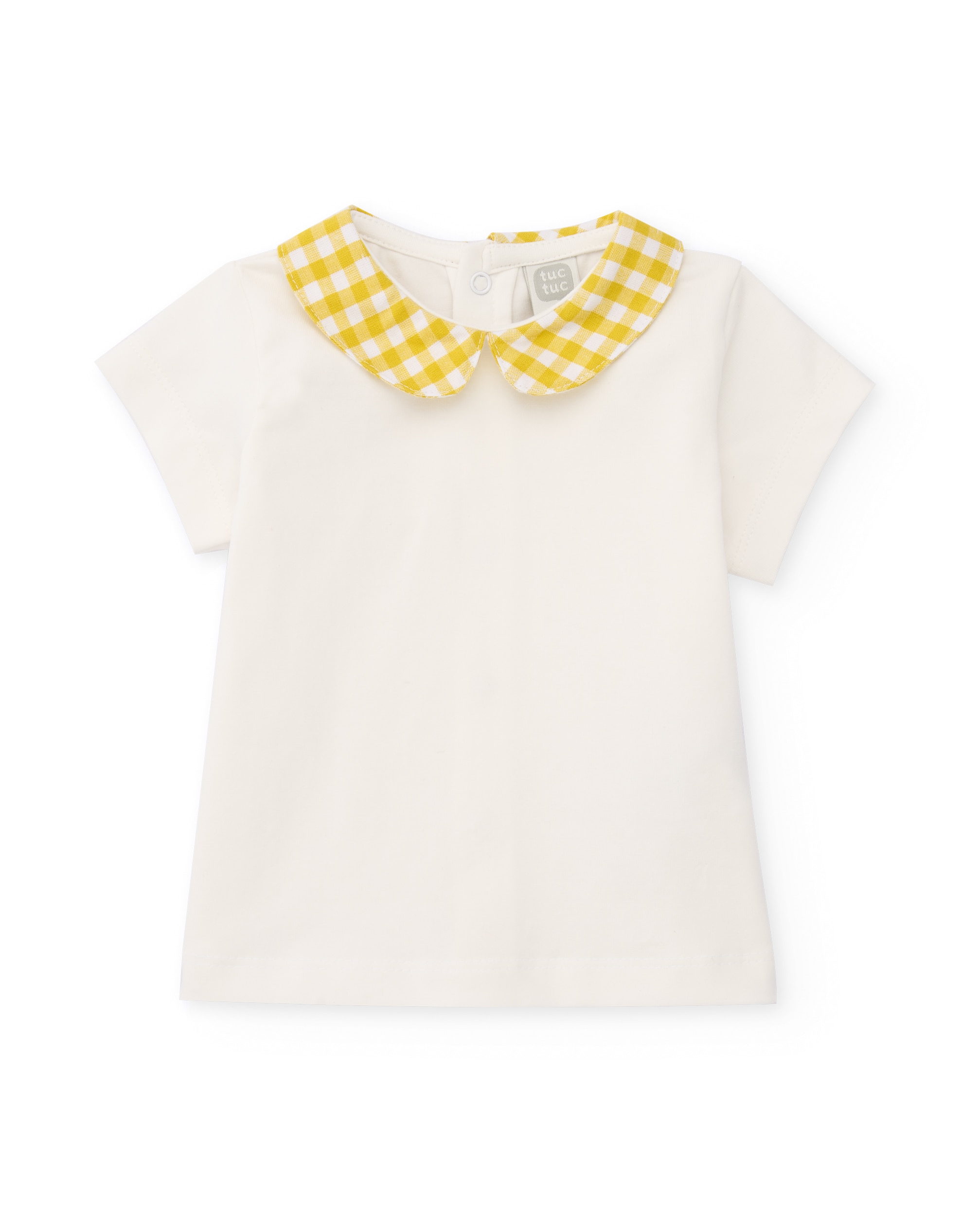 Conjunto de bebé de punto y estampado vichy - Tuc tuc - Amarillo Amarillo-3