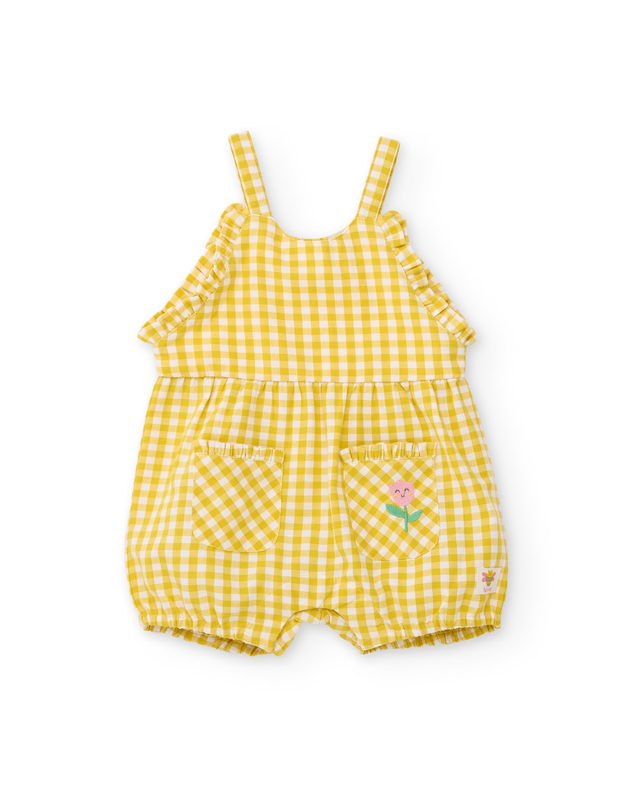 Conjunto de bebé de punto y estampado vichy - Tuc tuc - Amarillo Amarillo-4