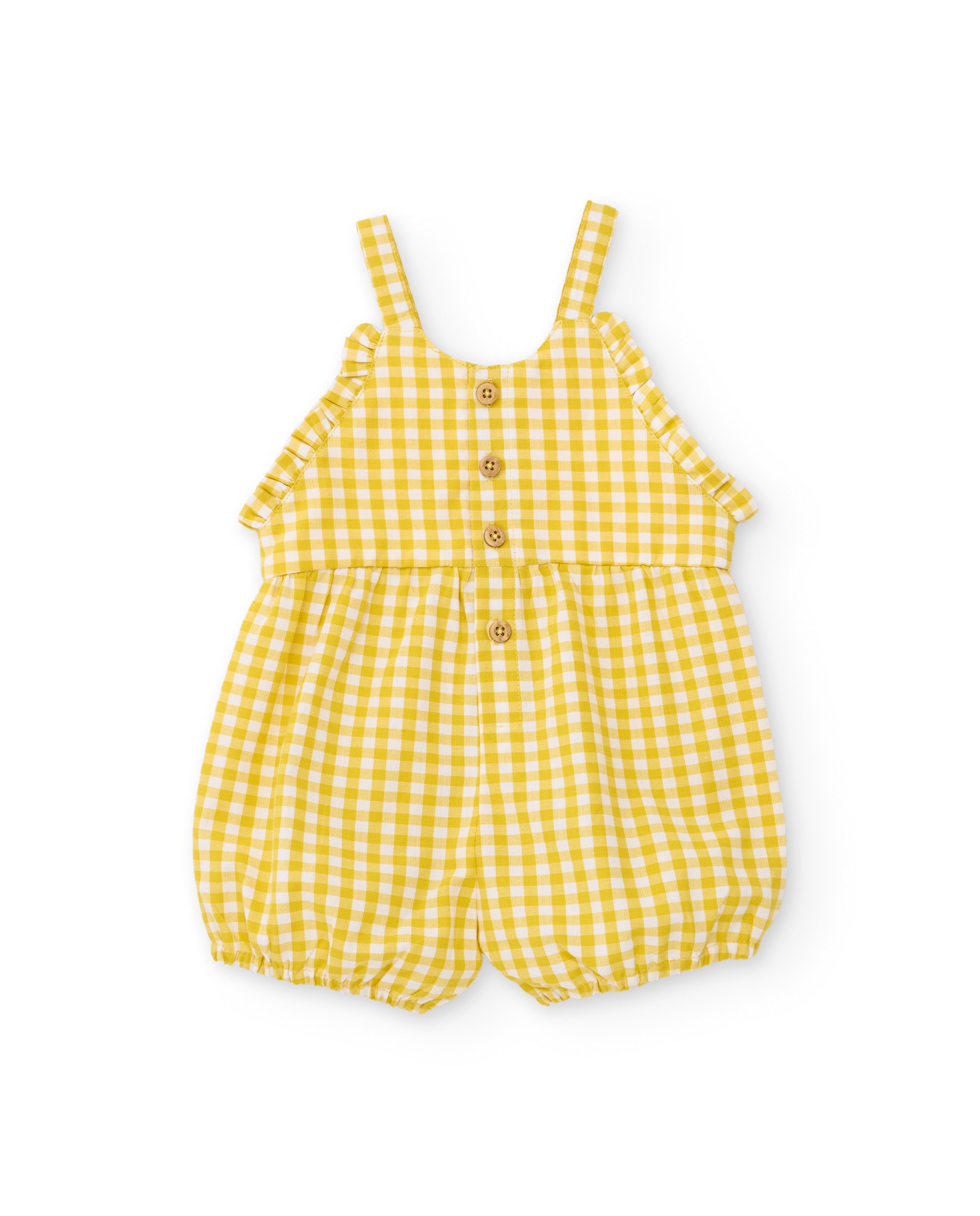 Conjunto de bebé de punto y estampado vichy - Tuc tuc - Amarillo Amarillo-5