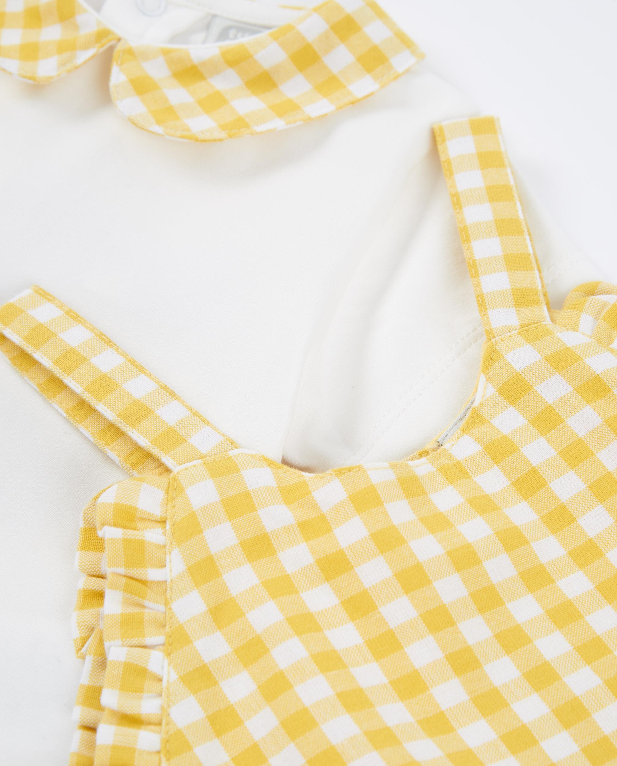 Conjunto de bebé de punto y estampado vichy - Tuc tuc - Amarillo Amarillo-6