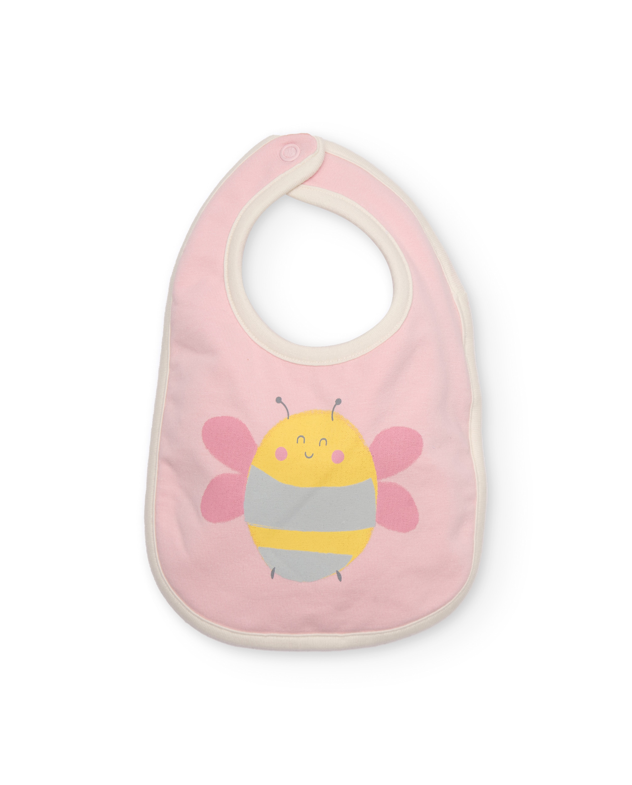 Pack de baberos de bebé niña de punto y cierre automático - Tuc tuc - Rosa Rosa-1