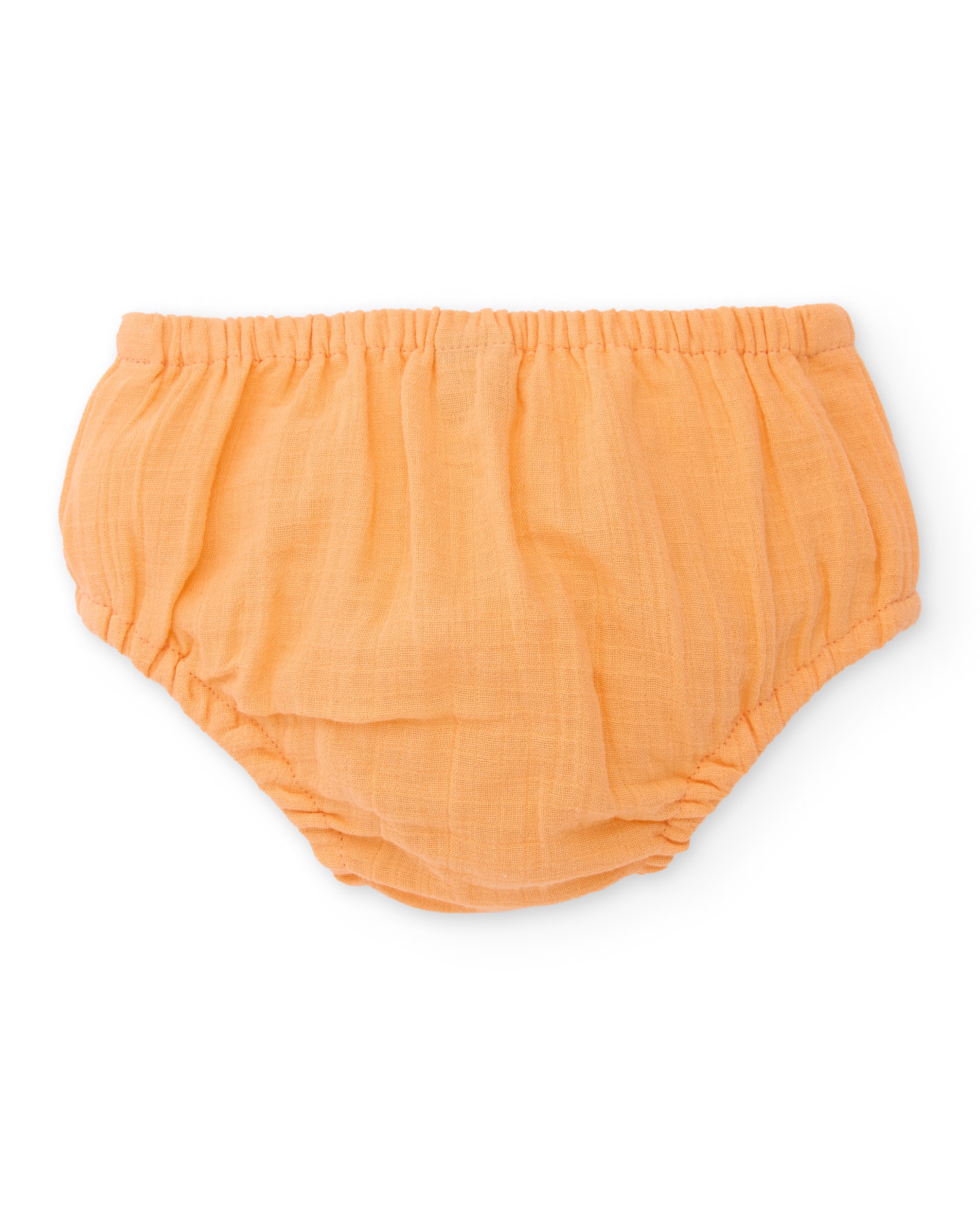 Vestido de bebé de plana y volante en mangas - Tuc tuc - Naranja Naranja-5