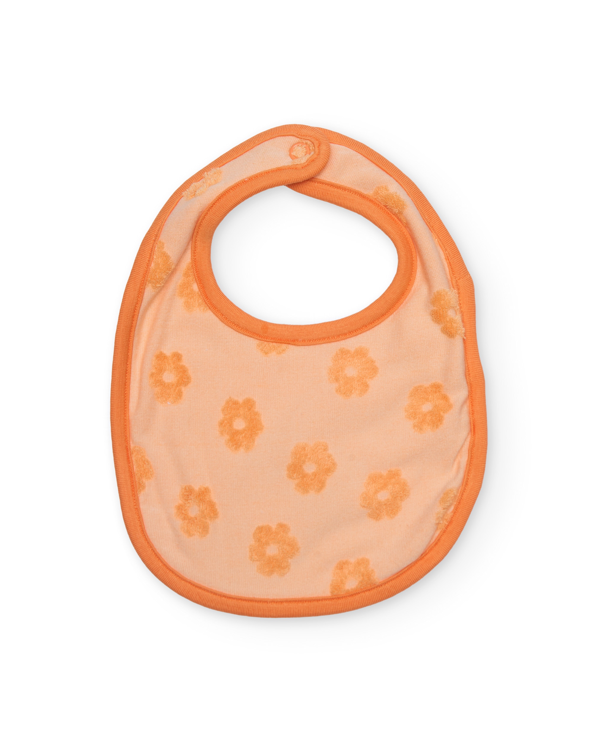 Pack de baberos de bebé niña de punto y cierre a presión - Tuc tuc - Naranja mango Naranja mango-1