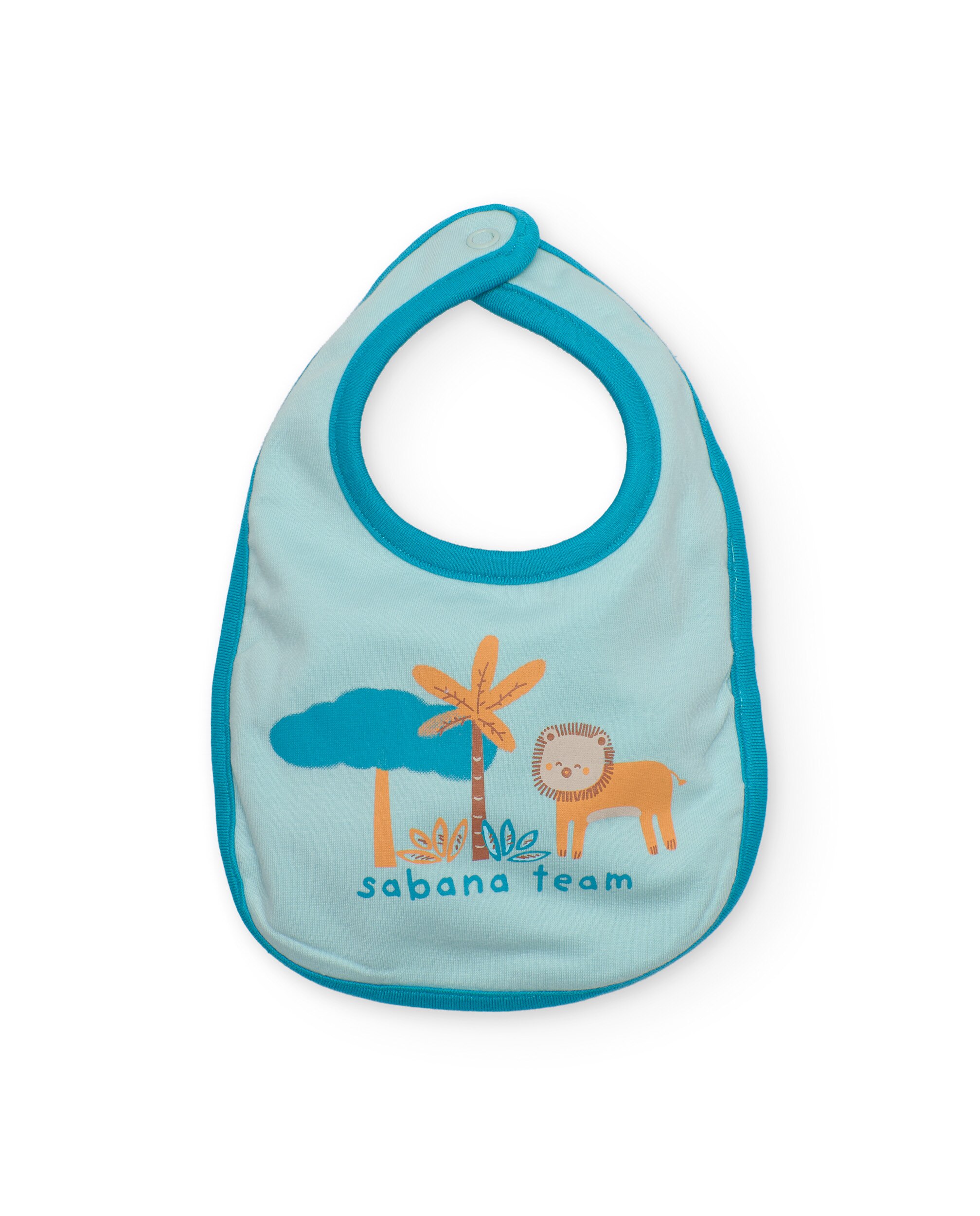 Pack de baberos de bebé niño de punto y diseño sabana - Tuc tuc - Blanco / Naranja Blanco / Naranja-3
