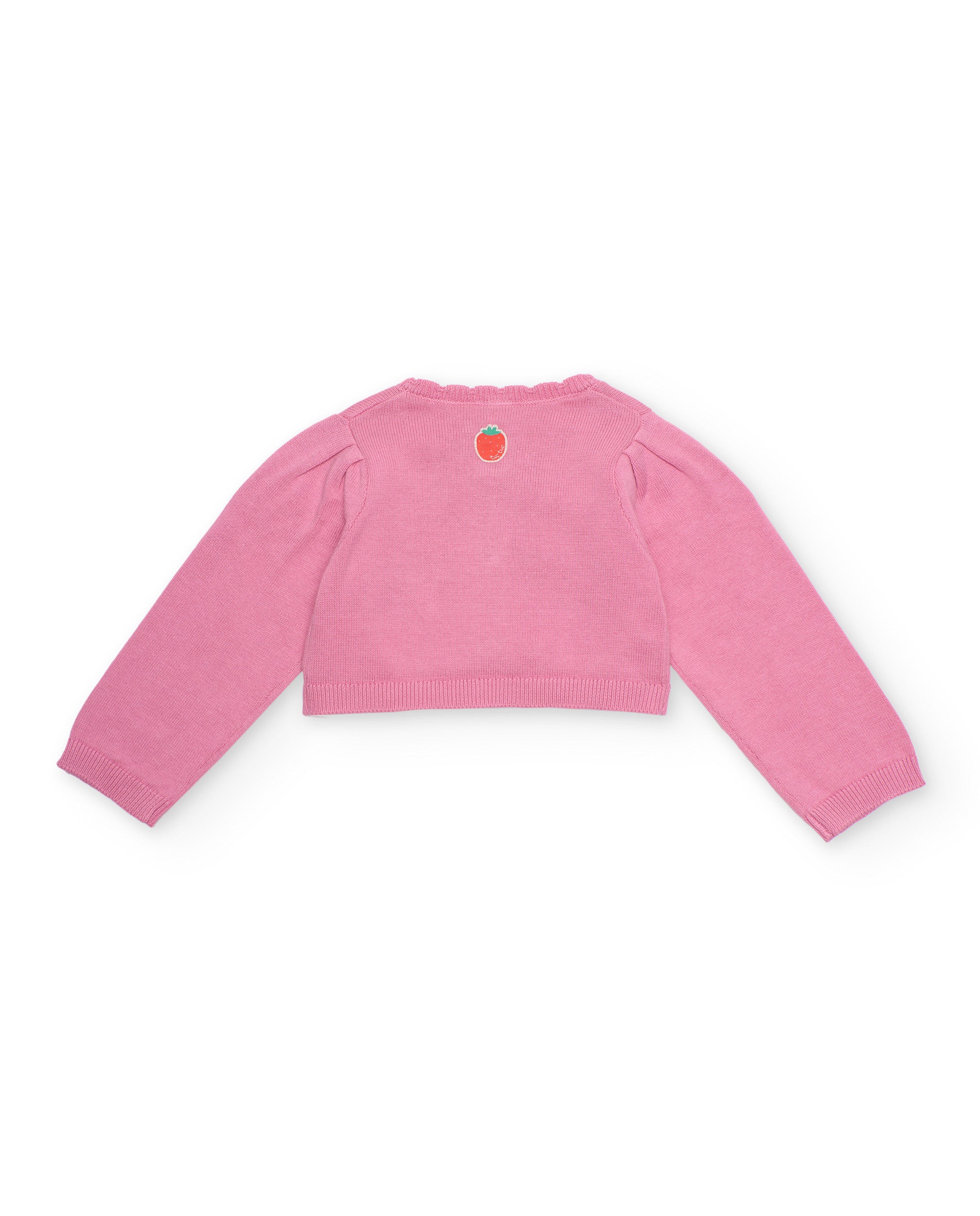 Imagen 2 de Chaqueta de recién nacido de tricot y fresitas bordadas - Tuc tuc - Rosa Rosa