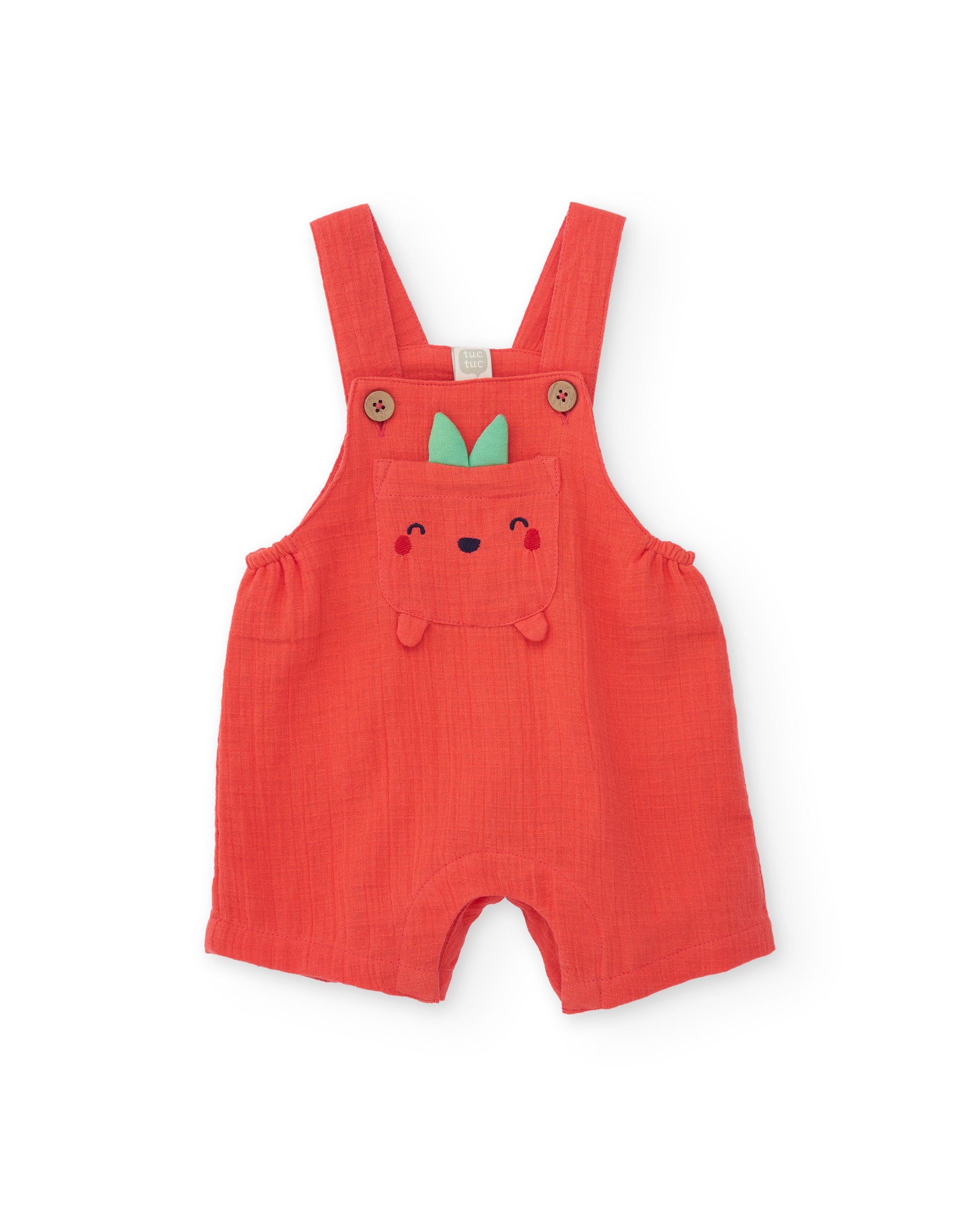 Conjunto de recién nacido de punto y bolsillo frontal de fruta - Tuc tuc - Rojo Rojo-5