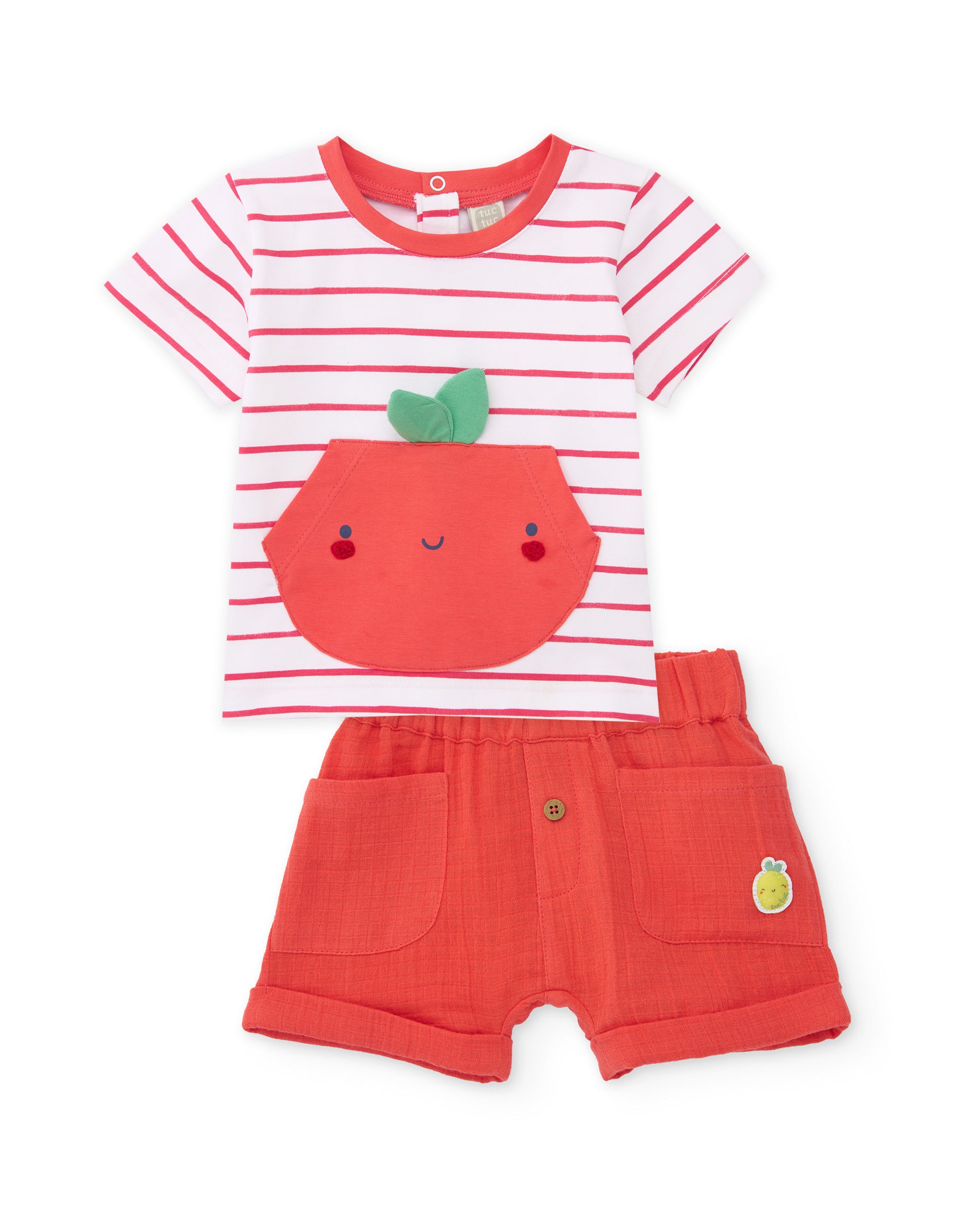 Conjunto de recién nacido de punto y diseño de rayas - Tuc tuc - Rojo Rojo-3