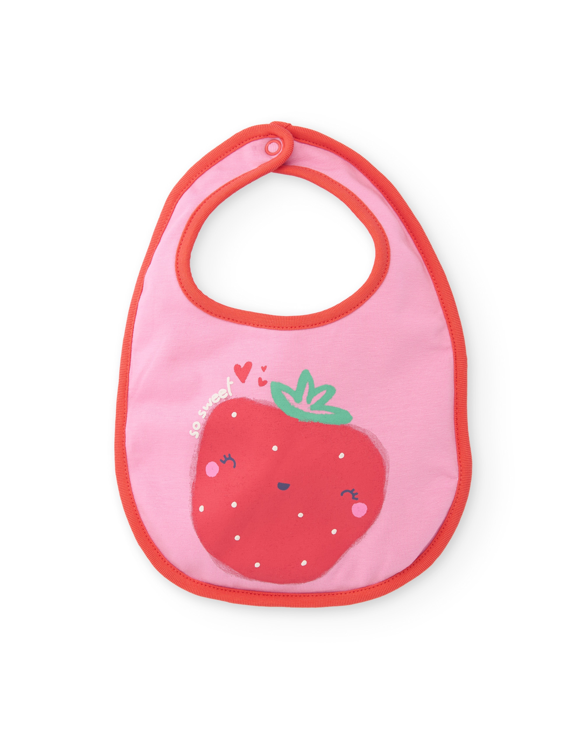 Pack de baberos de bebé niña de punto con cierre trasero - Tuc tuc - Rosa Rosa-1