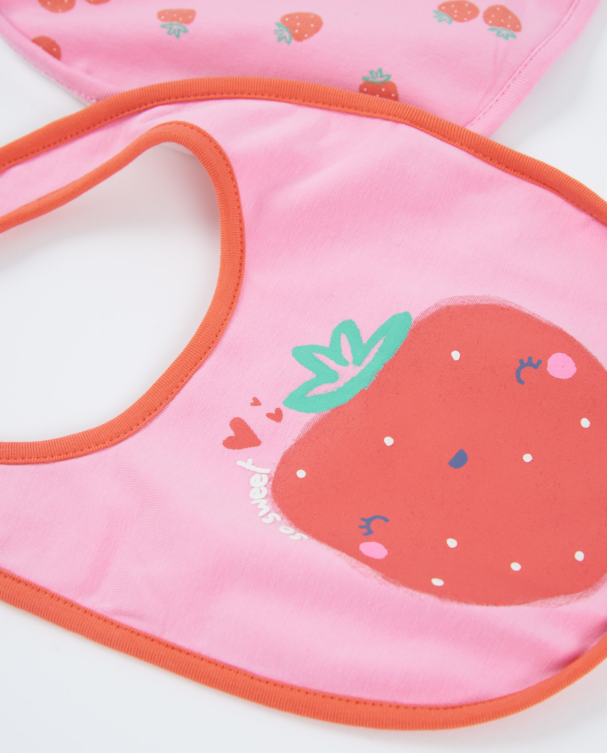 Pack de baberos de bebé niña de punto con cierre trasero - Tuc tuc - Rosa Rosa-2