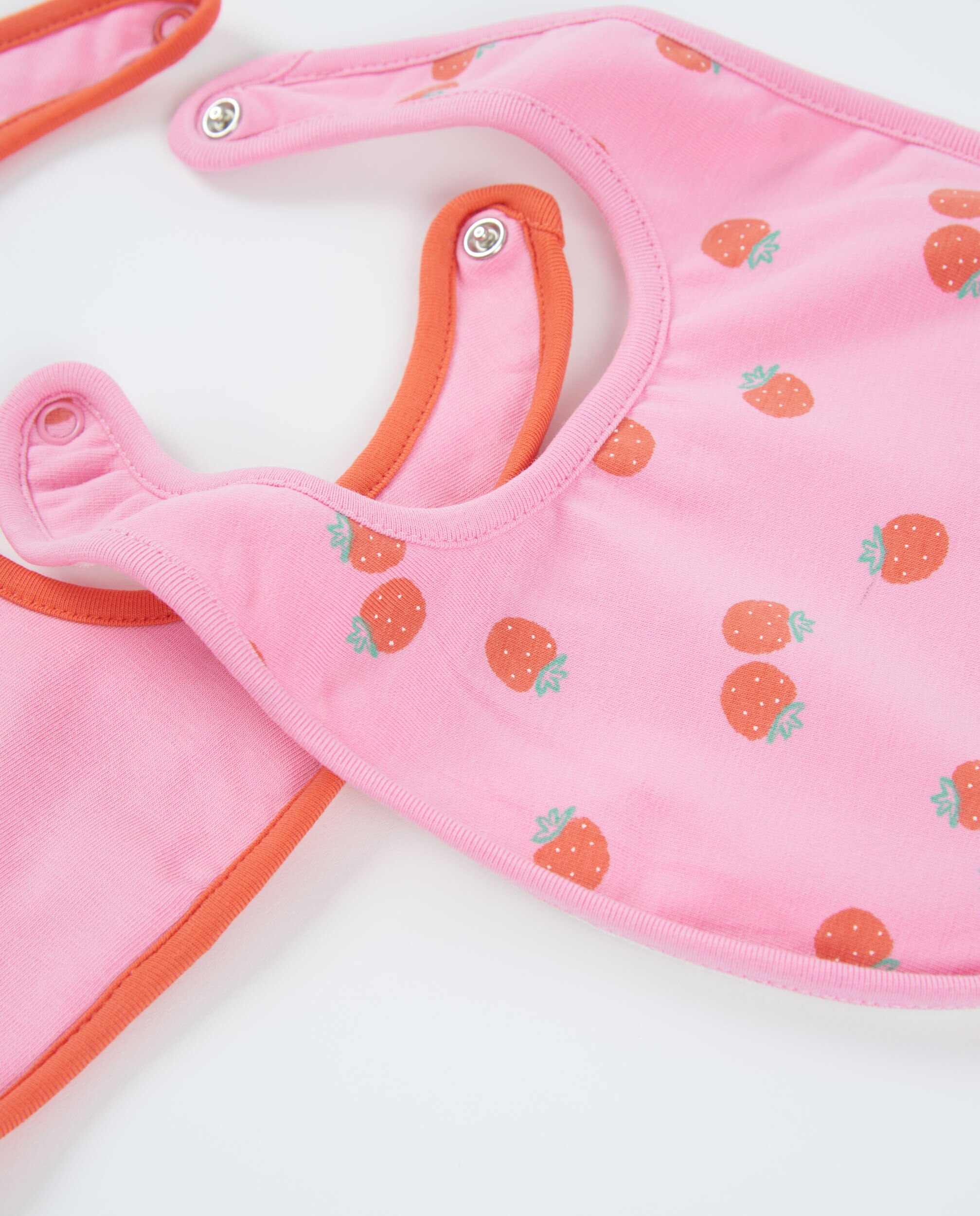 Pack de baberos de bebé niña de punto con cierre trasero - Tuc tuc - Rosa Rosa-4