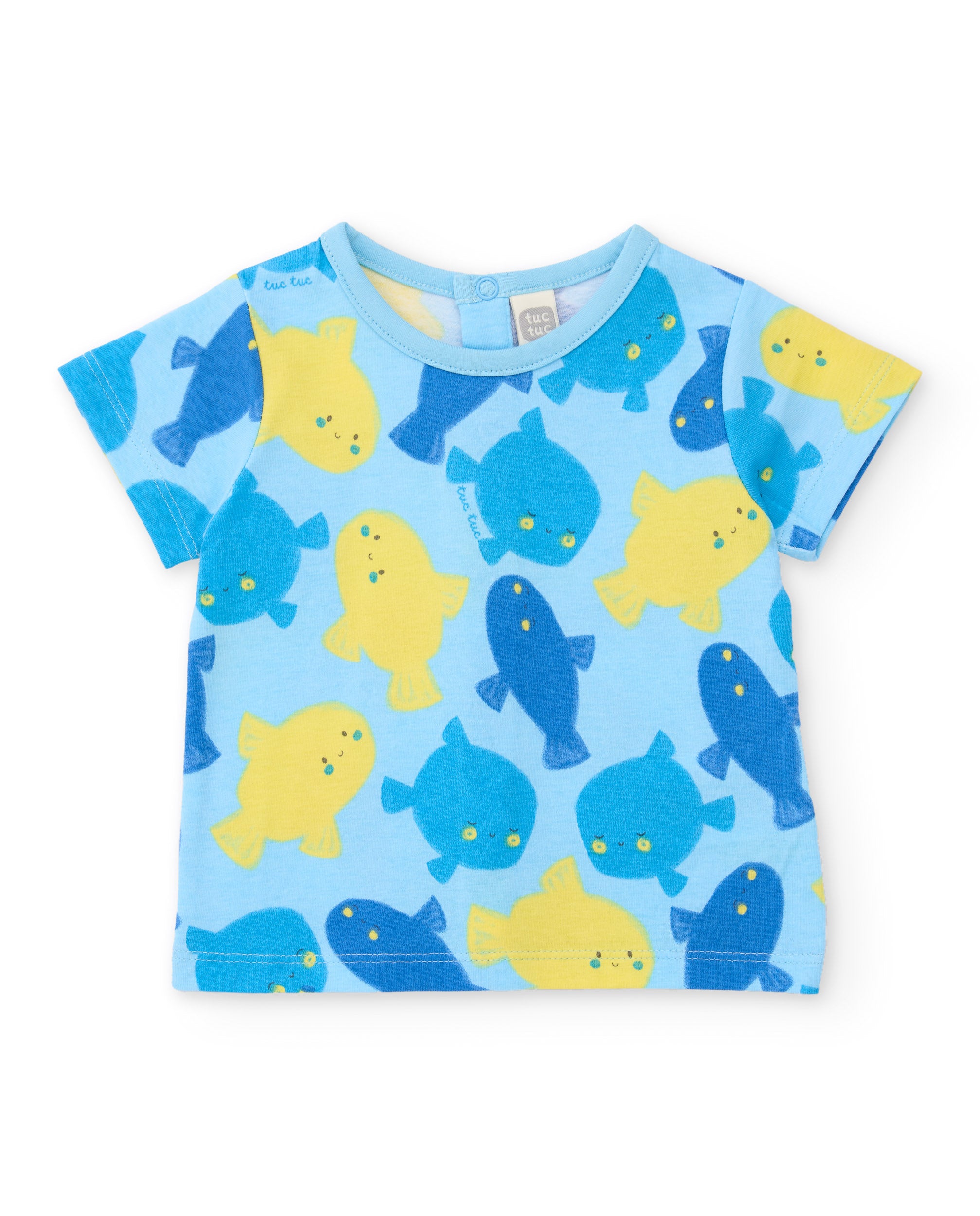 Conjunto de recién nacido de punto y estampado de peces - Tuc tuc - Azul Azul-2