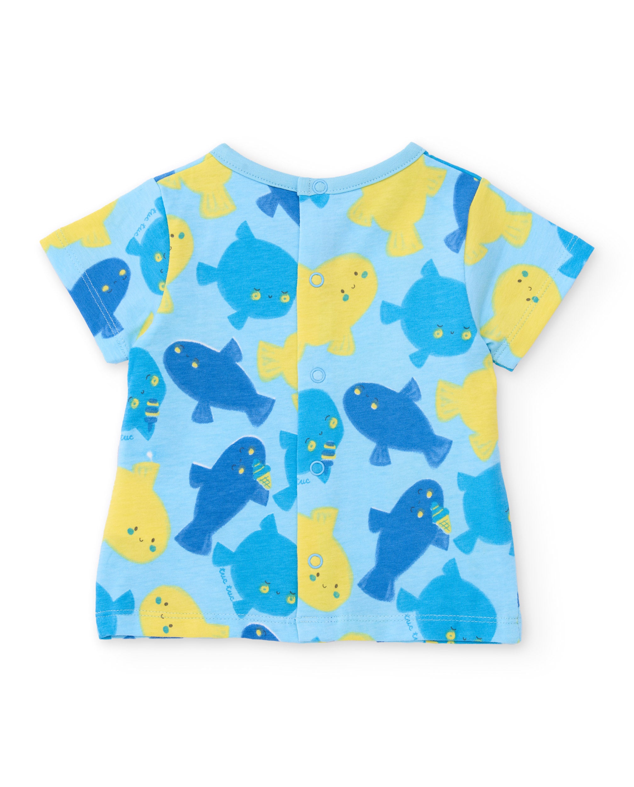 Conjunto de recién nacido de punto y estampado de peces - Tuc tuc - Azul Azul-5