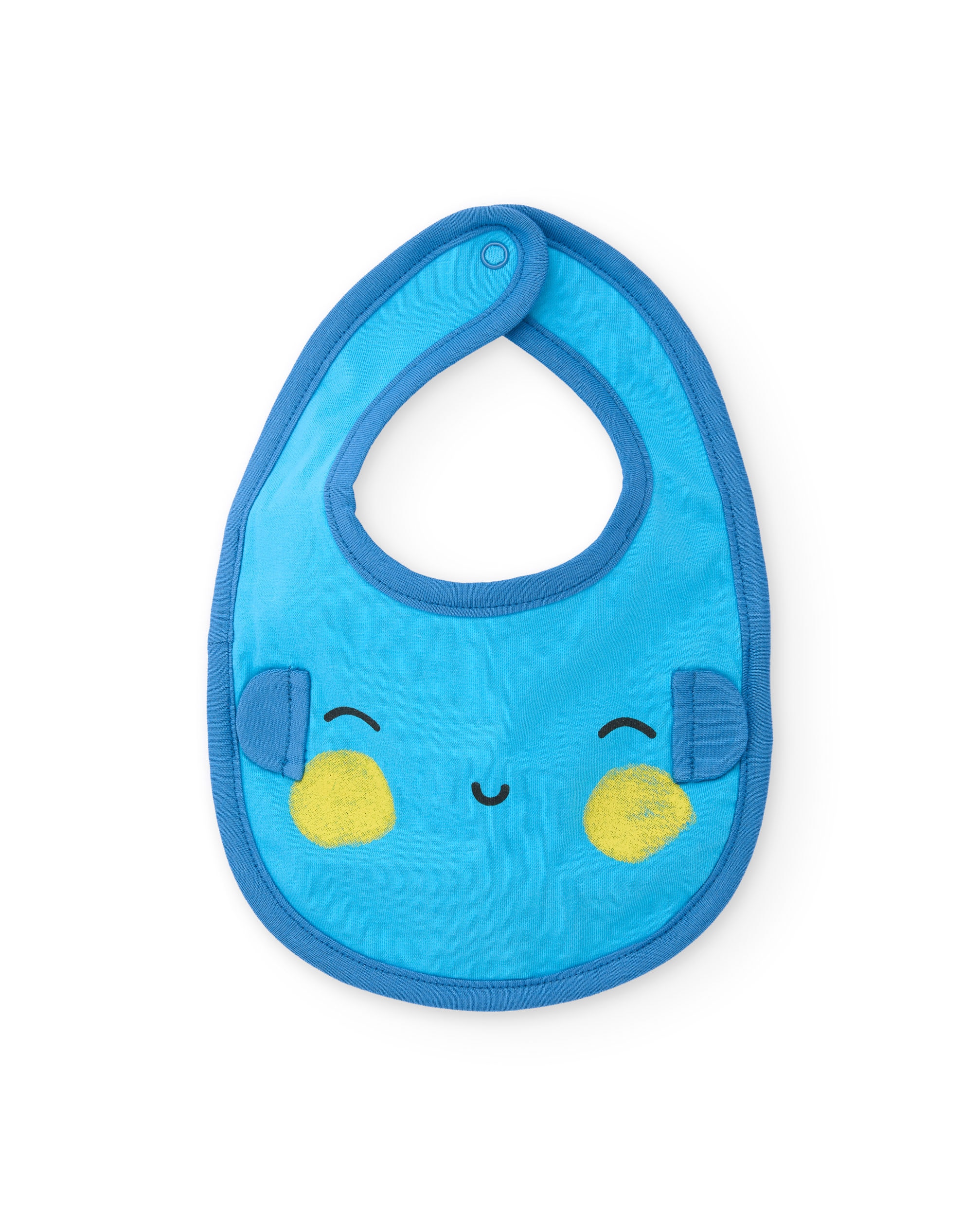 Pack de baberos de bebé niño de punto y cierre trasero - Tuc tuc - Azul Azul-1