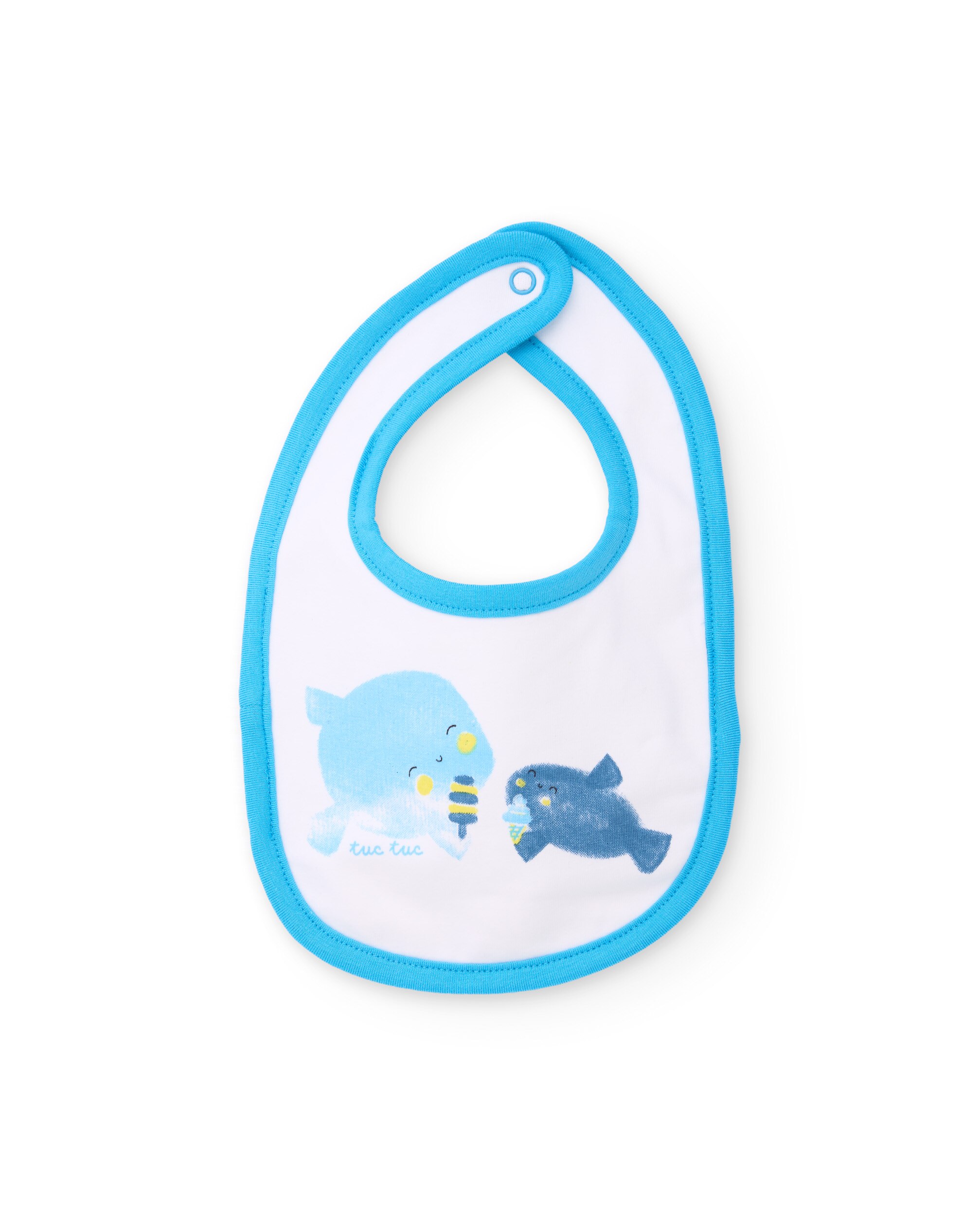 Pack de baberos de bebé niño de punto y cierre trasero - Tuc tuc - Azul Azul-3