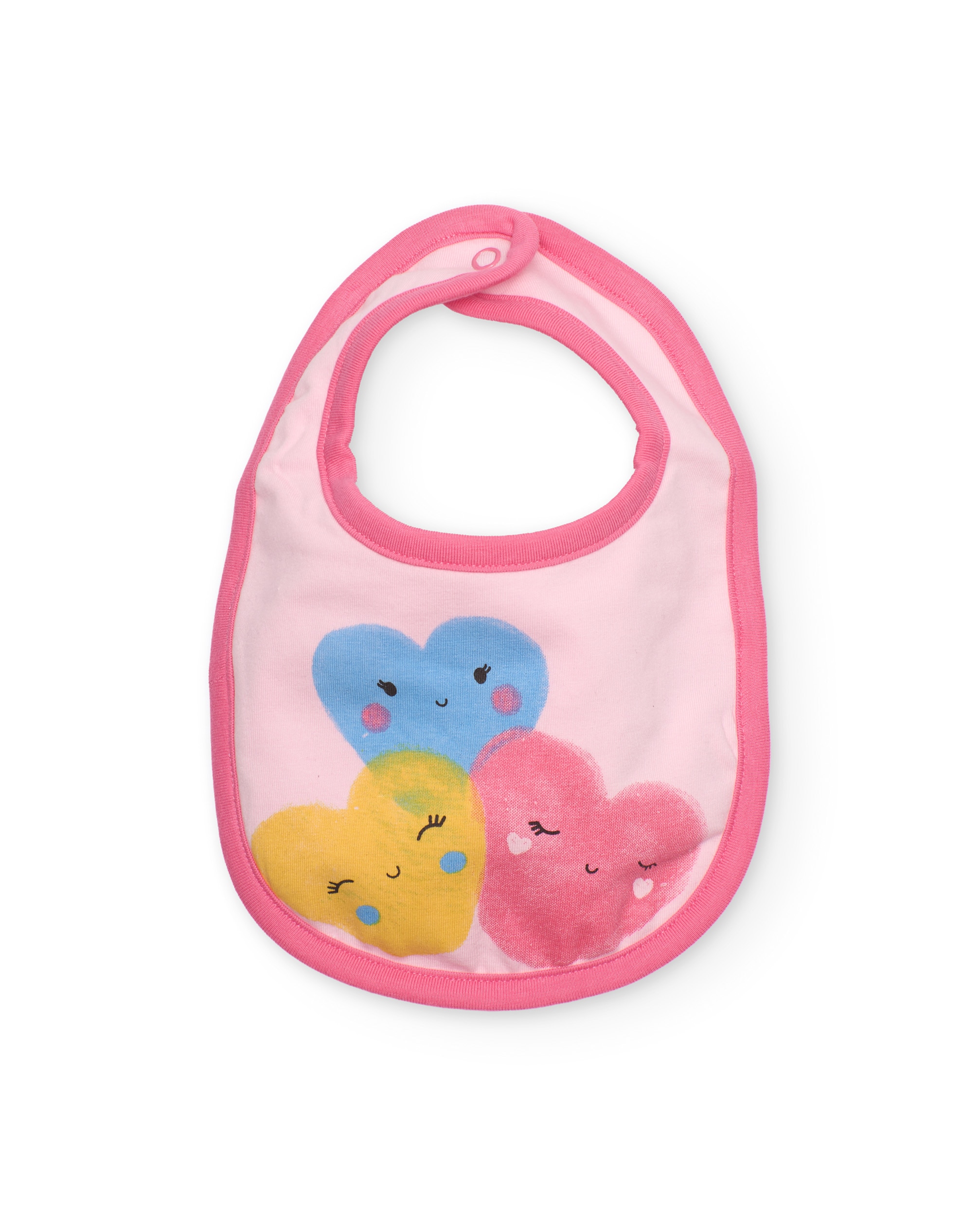 Pack de baberos de bebé niña de punto y estampado helado - Tuc tuc - Rosa Rosa-1