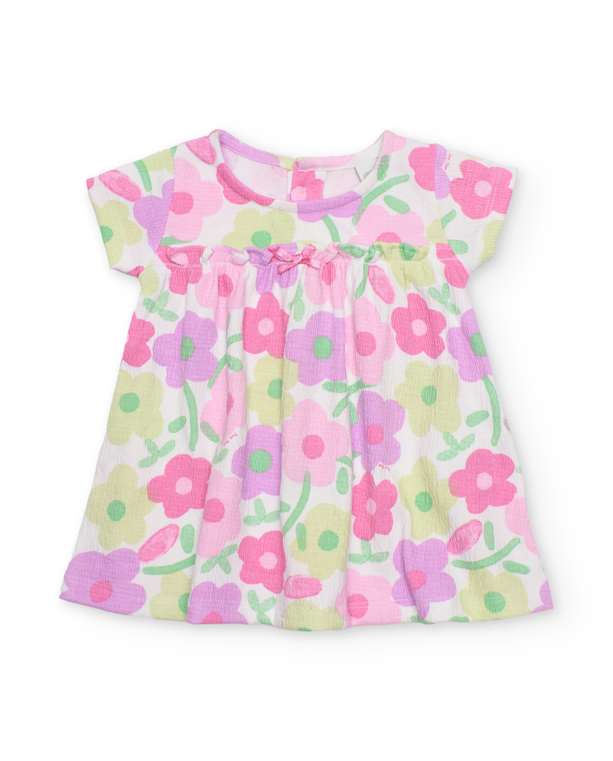 Vestido de bebé de punto y estampado floral - Tuc tuc - Rosa Rosa-3