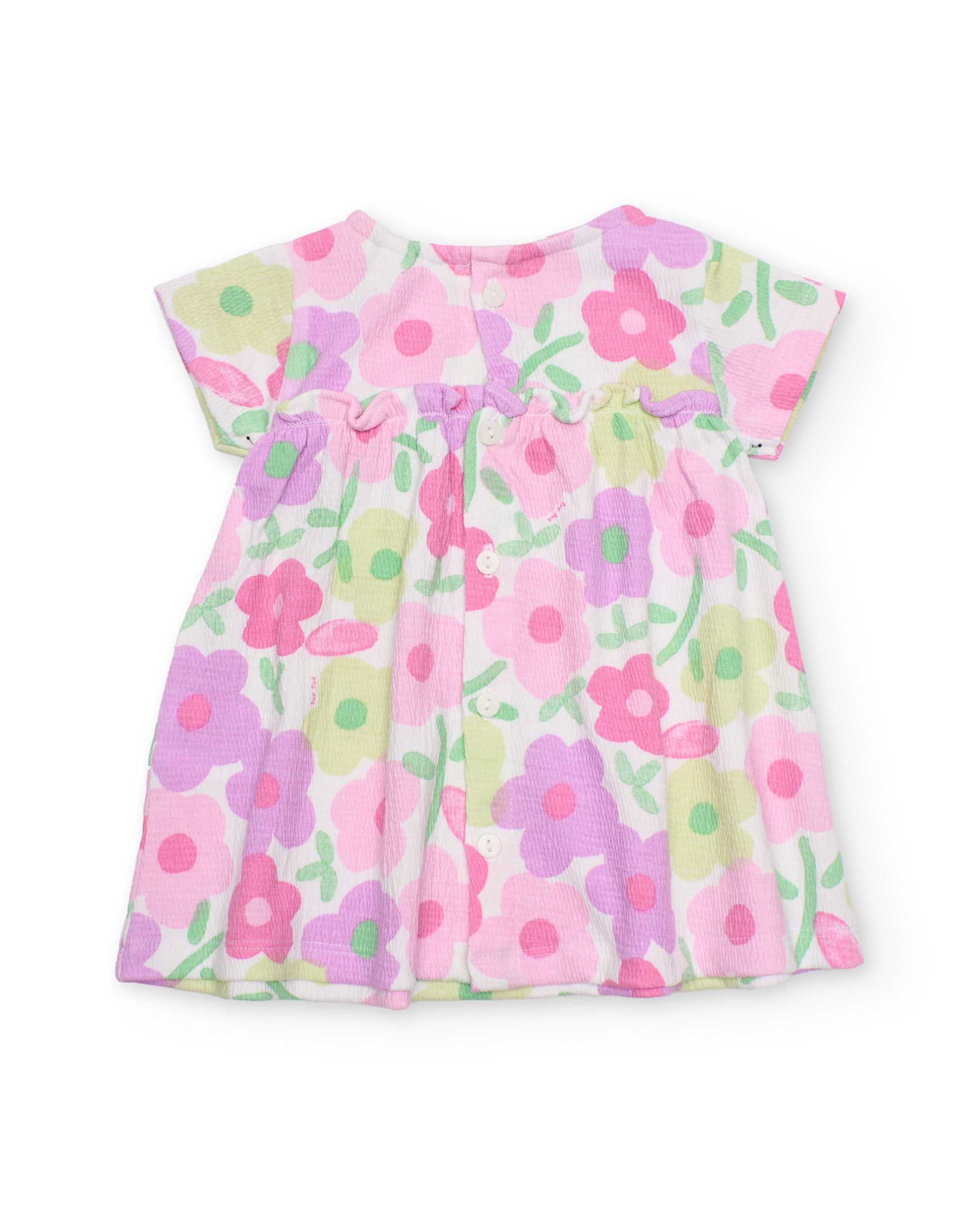Vestido de bebé de punto y estampado floral - Tuc tuc - Rosa Rosa-2