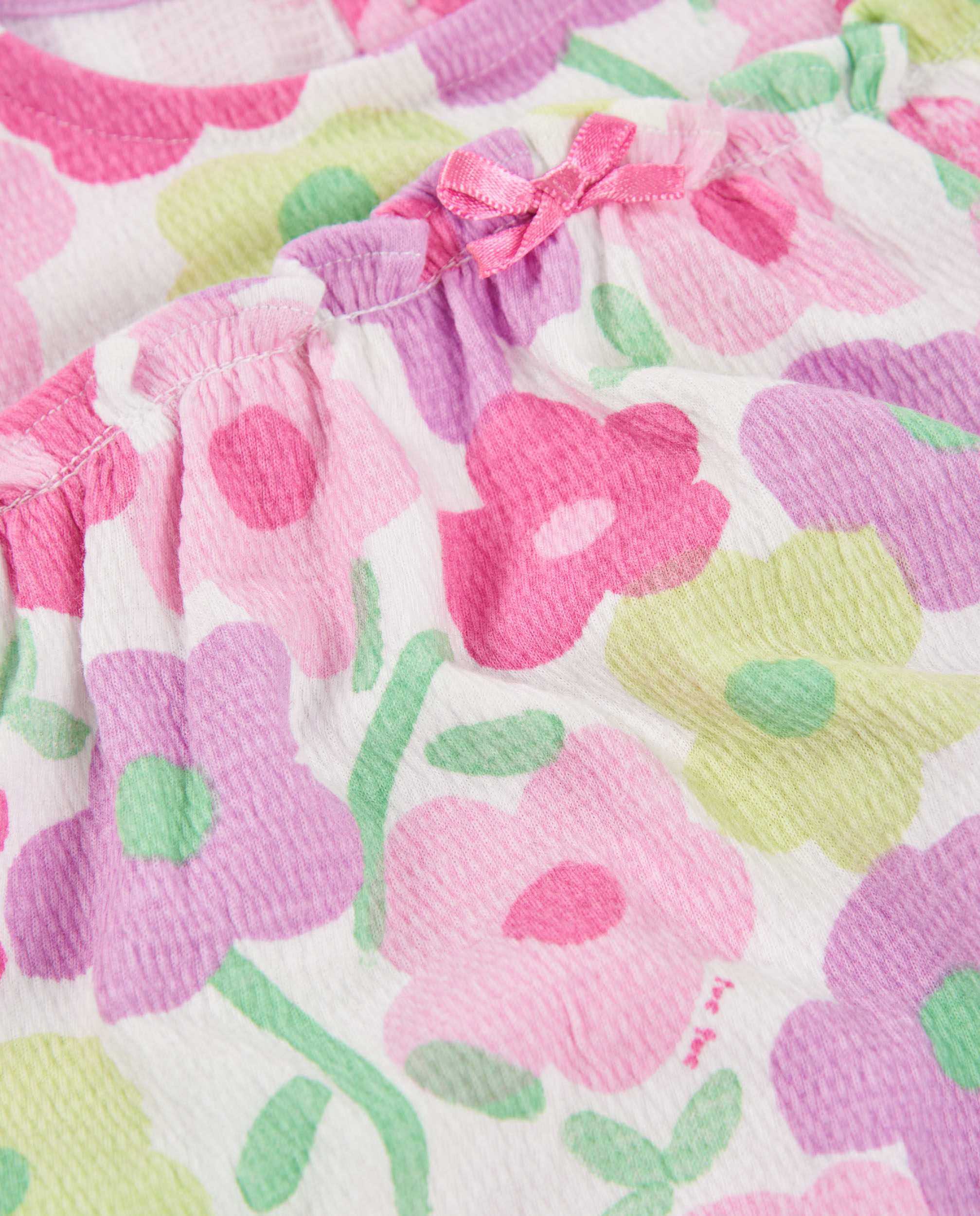 Vestido de bebé de punto y estampado floral - Tuc tuc - Rosa Rosa-7