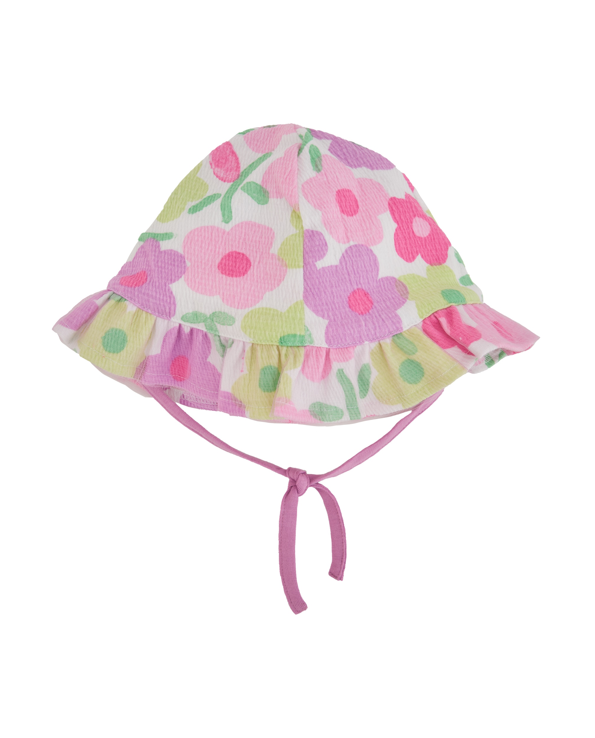 Sombrero de bebé niña de punto y estampado floral - Tuc tuc - Rosa / Blanco Rosa / Blanco-3