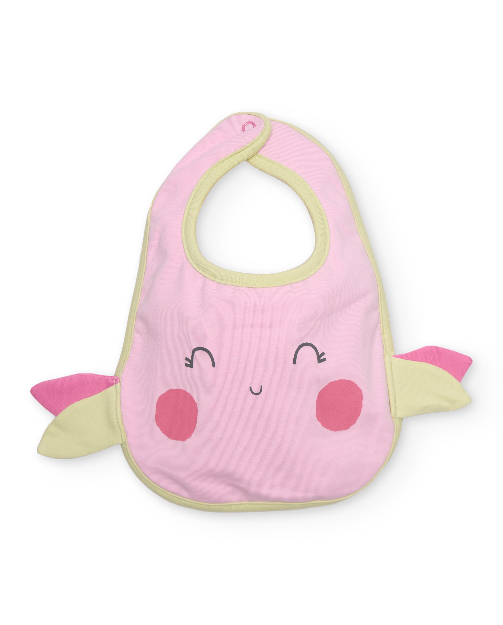 Pack de baberos de bebé niña de punto y cierre trasero - Tuc tuc - Rosa / Blanco Rosa / Blanco-3