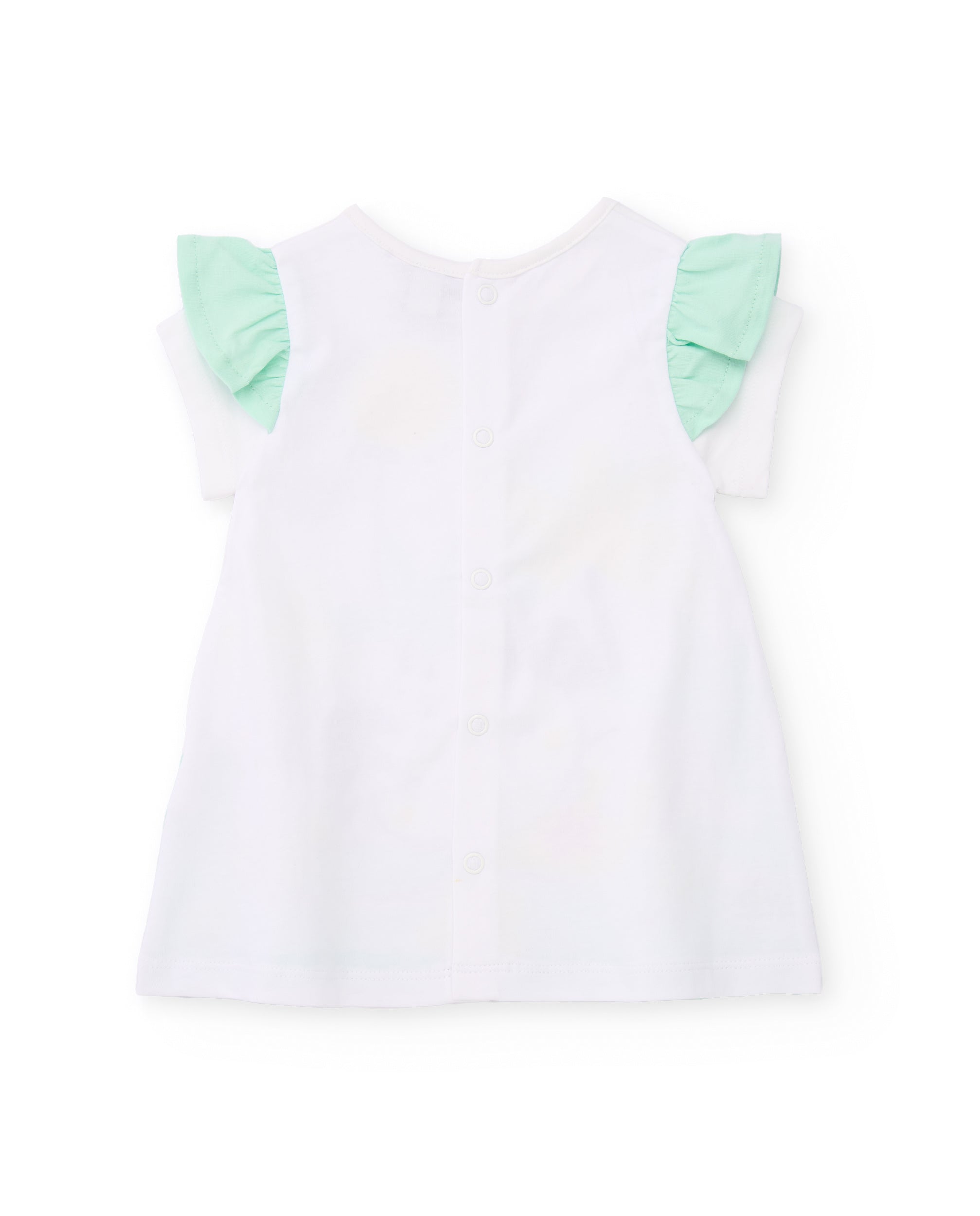 Imagen 2 de Vestido de recién nacido de punto y estampado perrito - Tuc tuc - Blanco Blanco