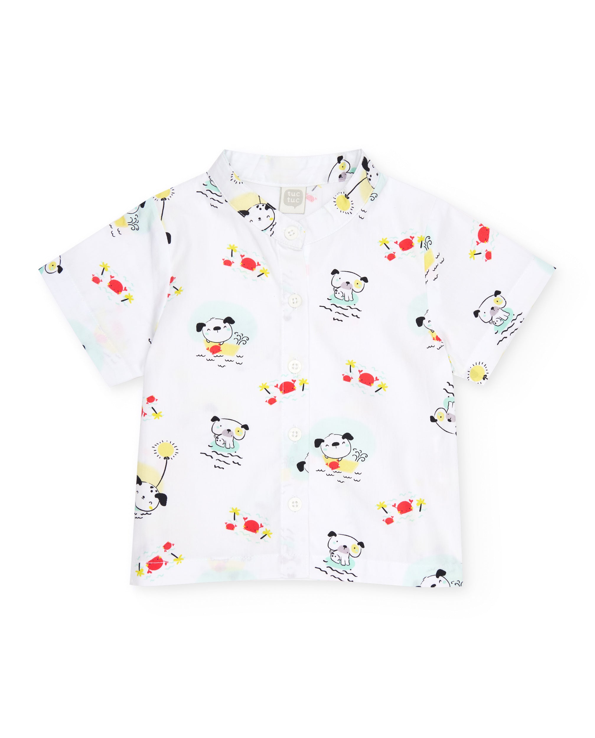 Imagen 2 de Conjunto de recién nacido de plana y estampado divertido - Tuc tuc - Blanco Blanco