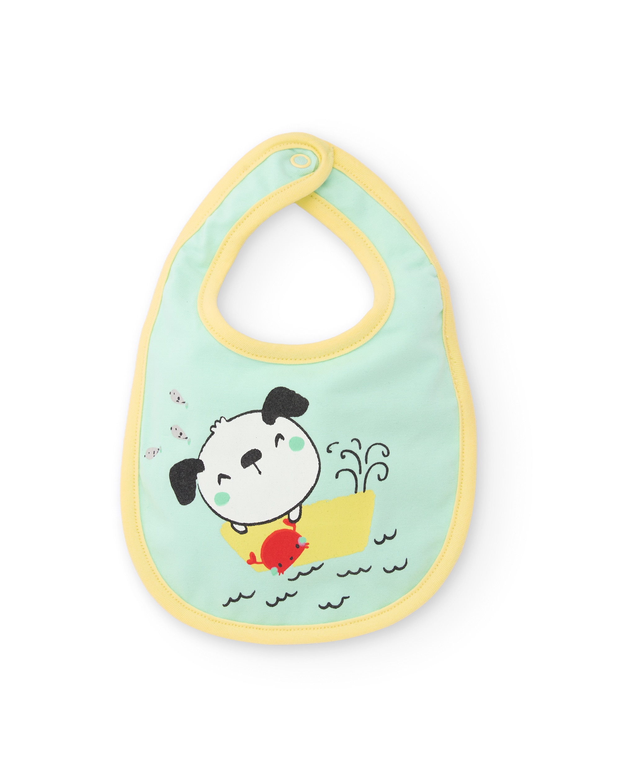 Conjunto de baberos de bebé niño de punto y cierre automático - Tuc tuc - Verde menta Verde menta-1