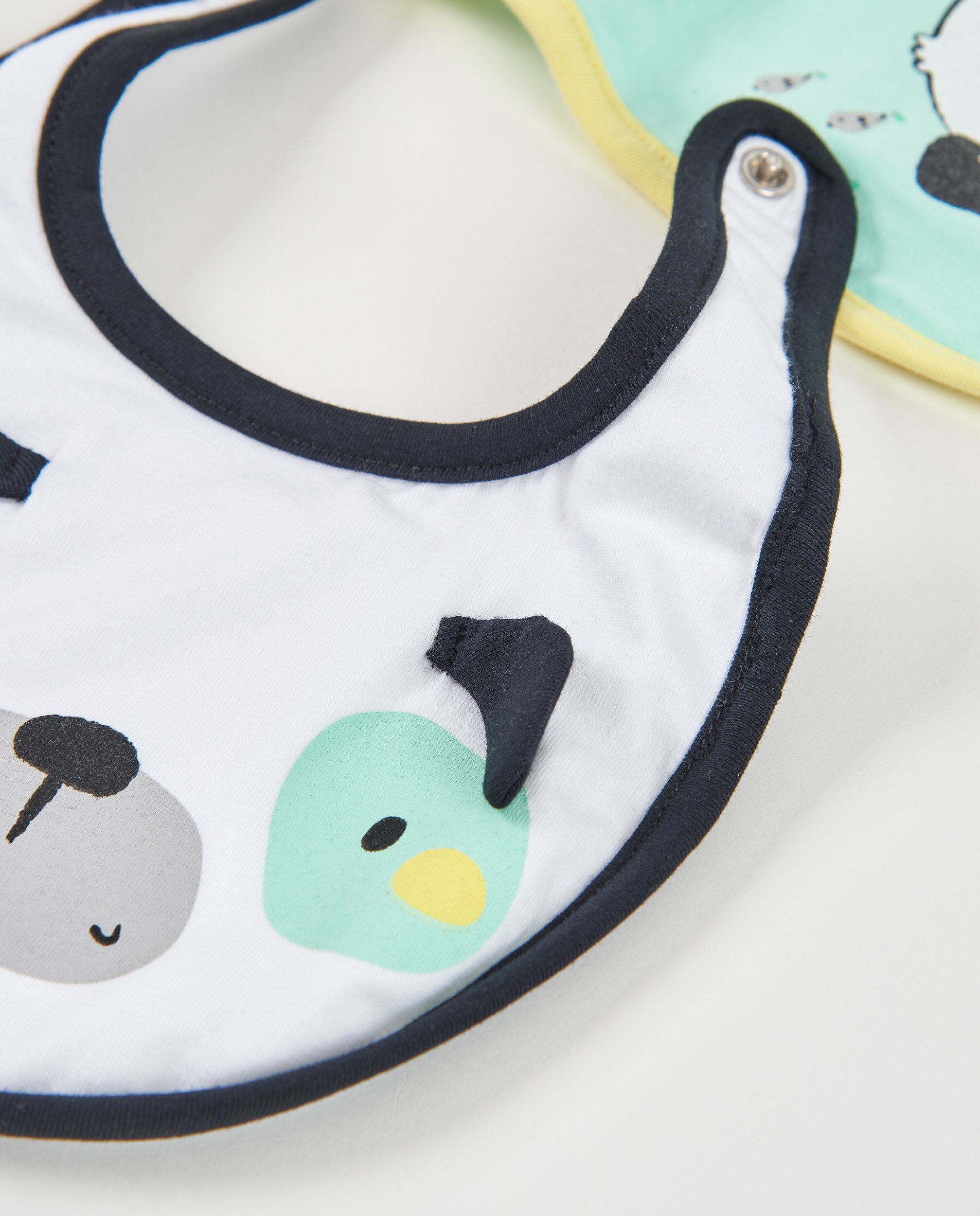 Conjunto de baberos de bebé niño de punto y cierre automático - Tuc tuc - Verde menta Verde menta-2