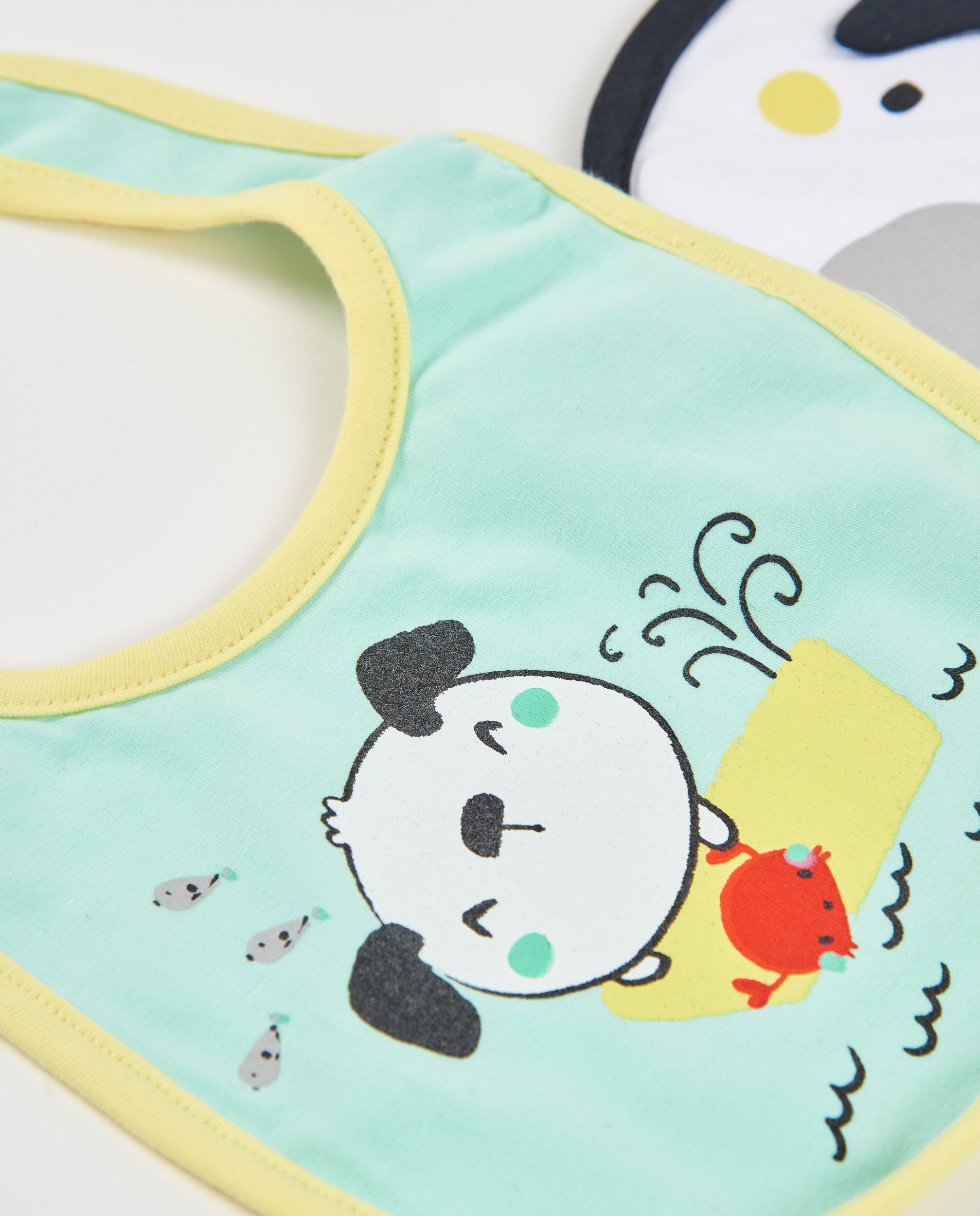 Conjunto de baberos de bebé niño de punto y cierre automático - Tuc tuc - Verde menta Verde menta-4