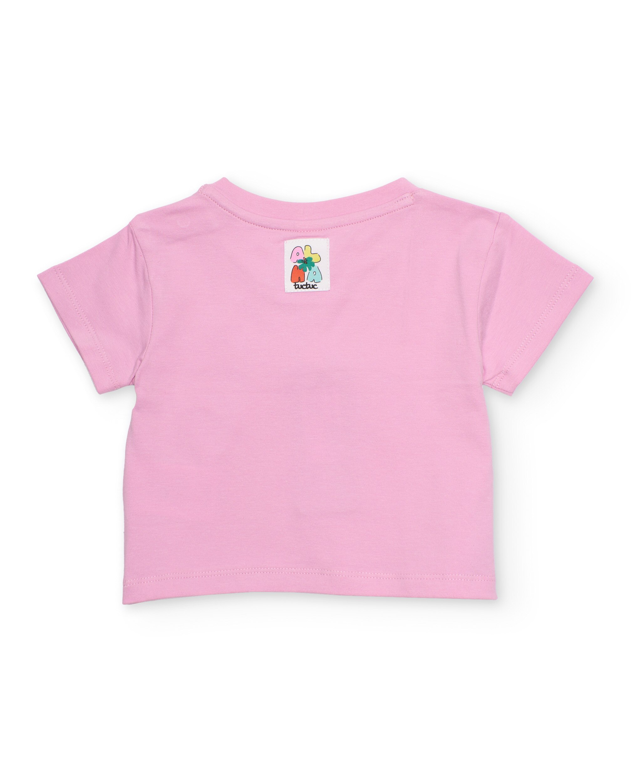 Camiseta de niña de punto y gran estampado floral - Tuc tuc - Rosa Rosa-3