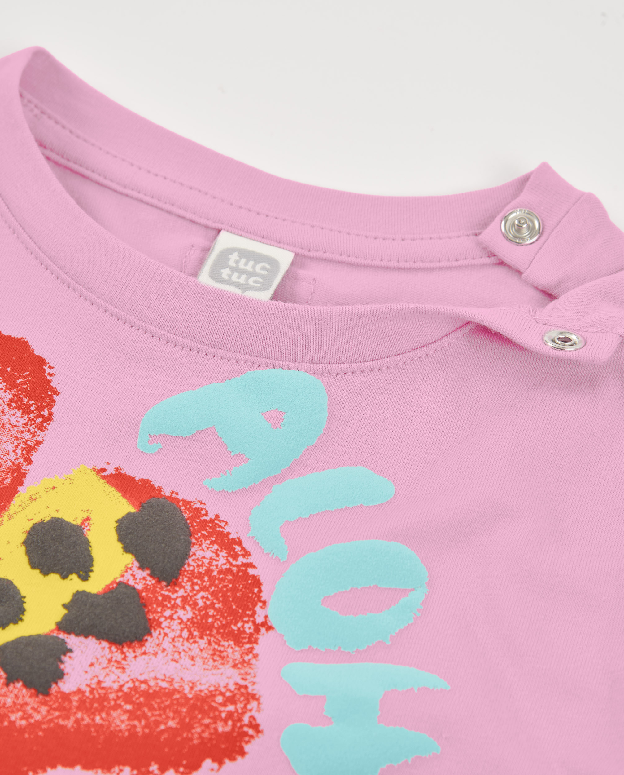 Camiseta de niña de punto y gran estampado floral - Tuc tuc - Rosa Rosa-2
