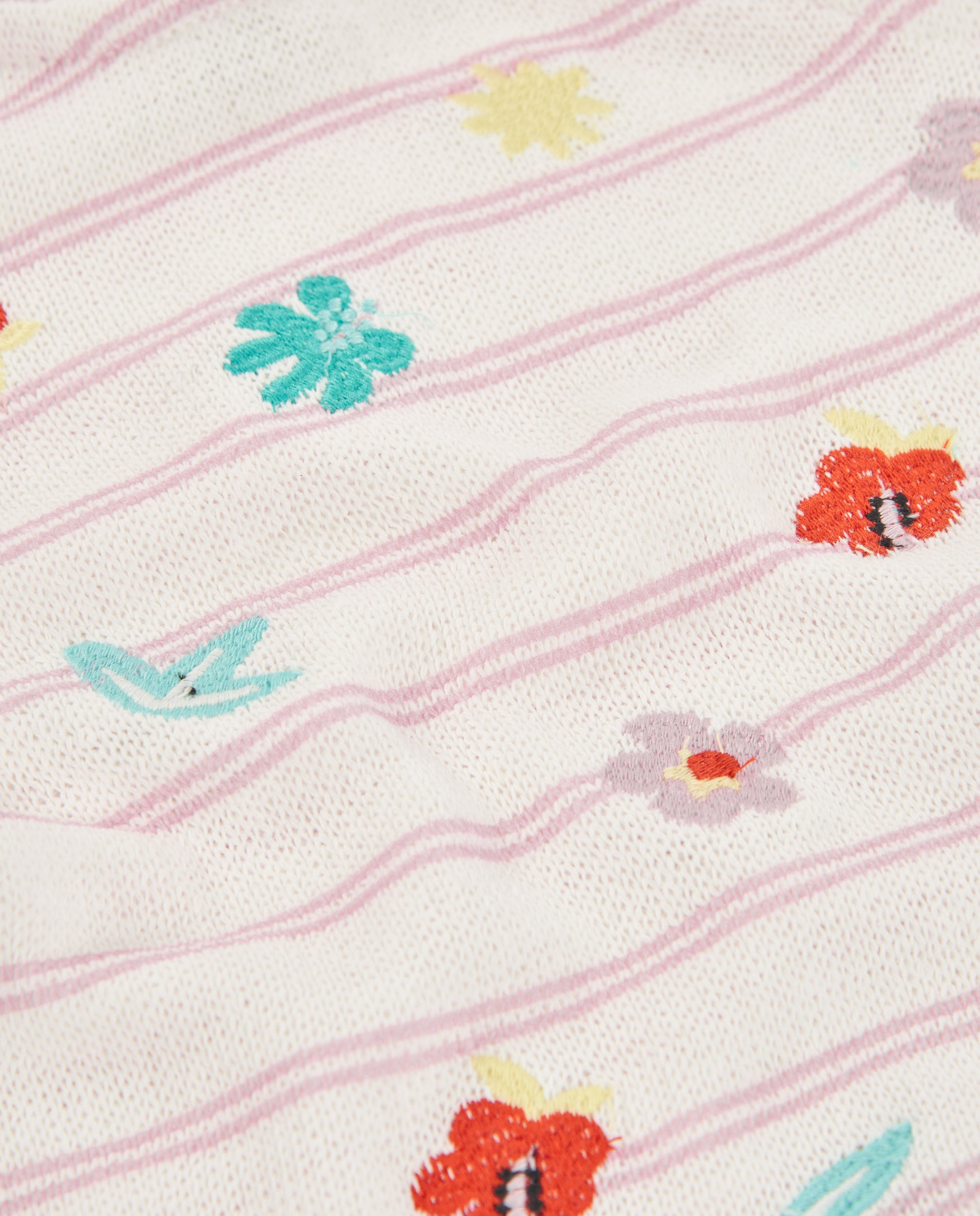 Imagen 5 de Camiseta de niña de tricot y detalles bordados - Tuc tuc - Rosa Rosa