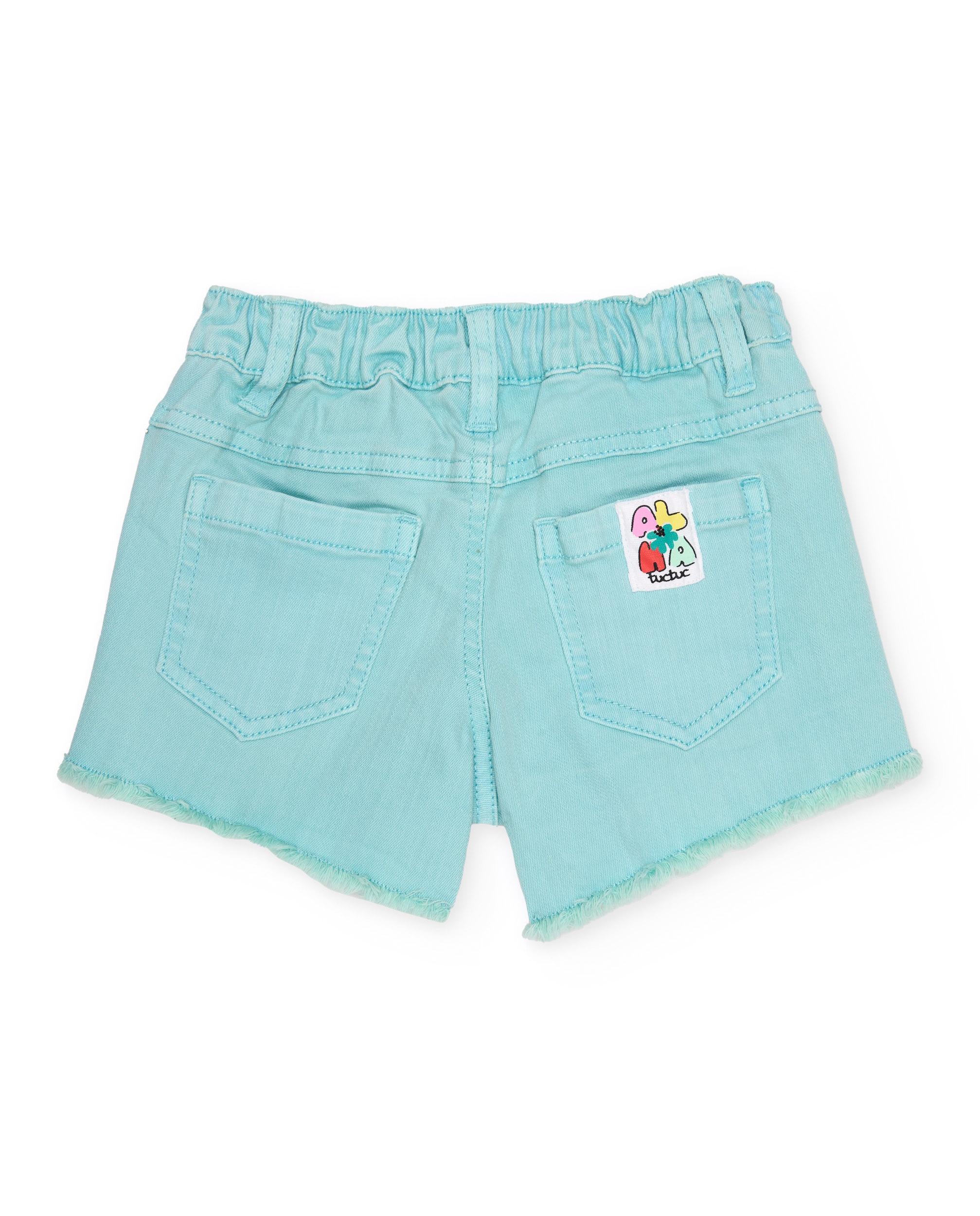 Short de niña de plana y denim con bordados - Tuc tuc - Azul Turquesa Azul Turquesa-3