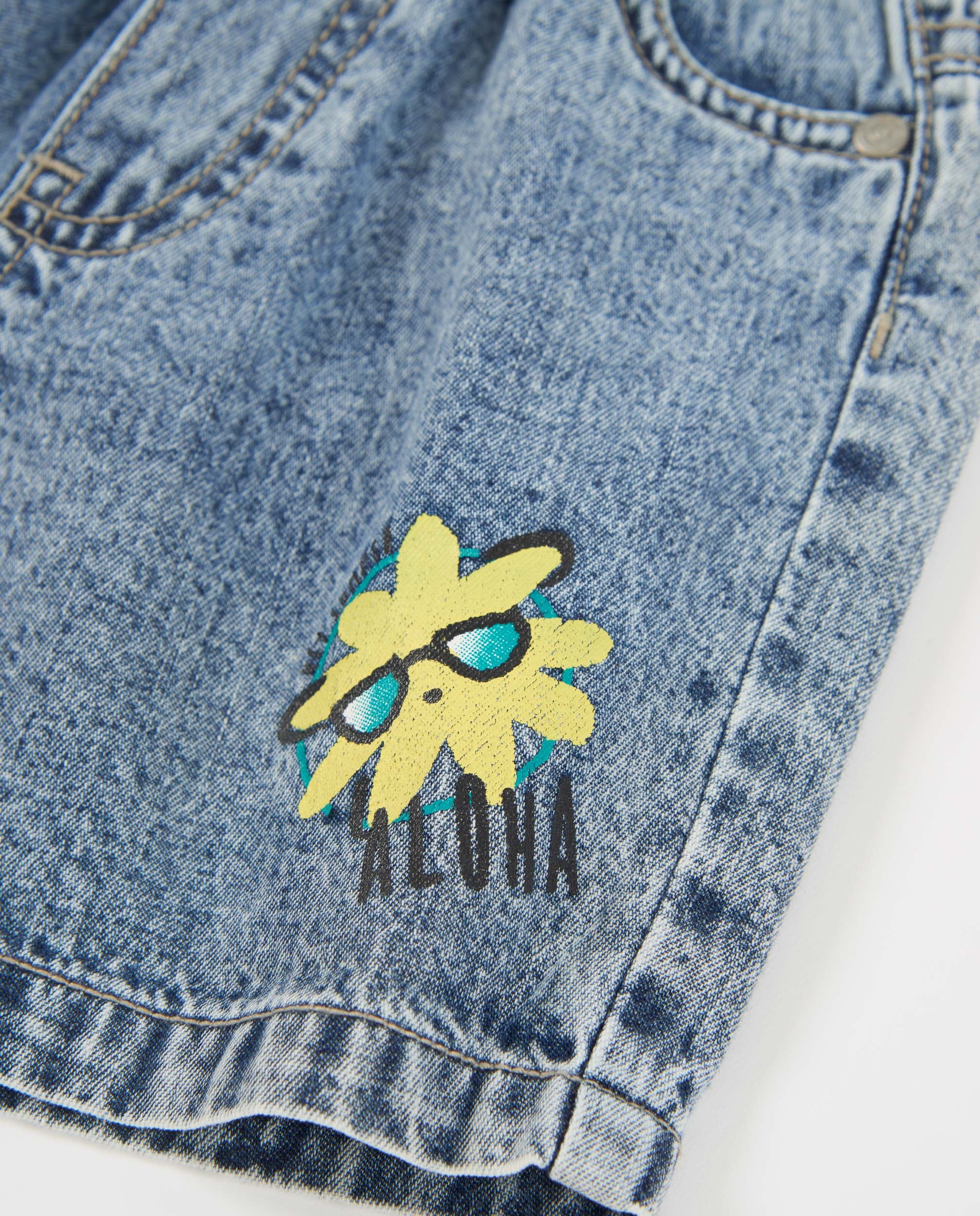 Imagen 5 de Bermuda de niño de plana en denim - Tuc tuc - Azul denim Azul denim