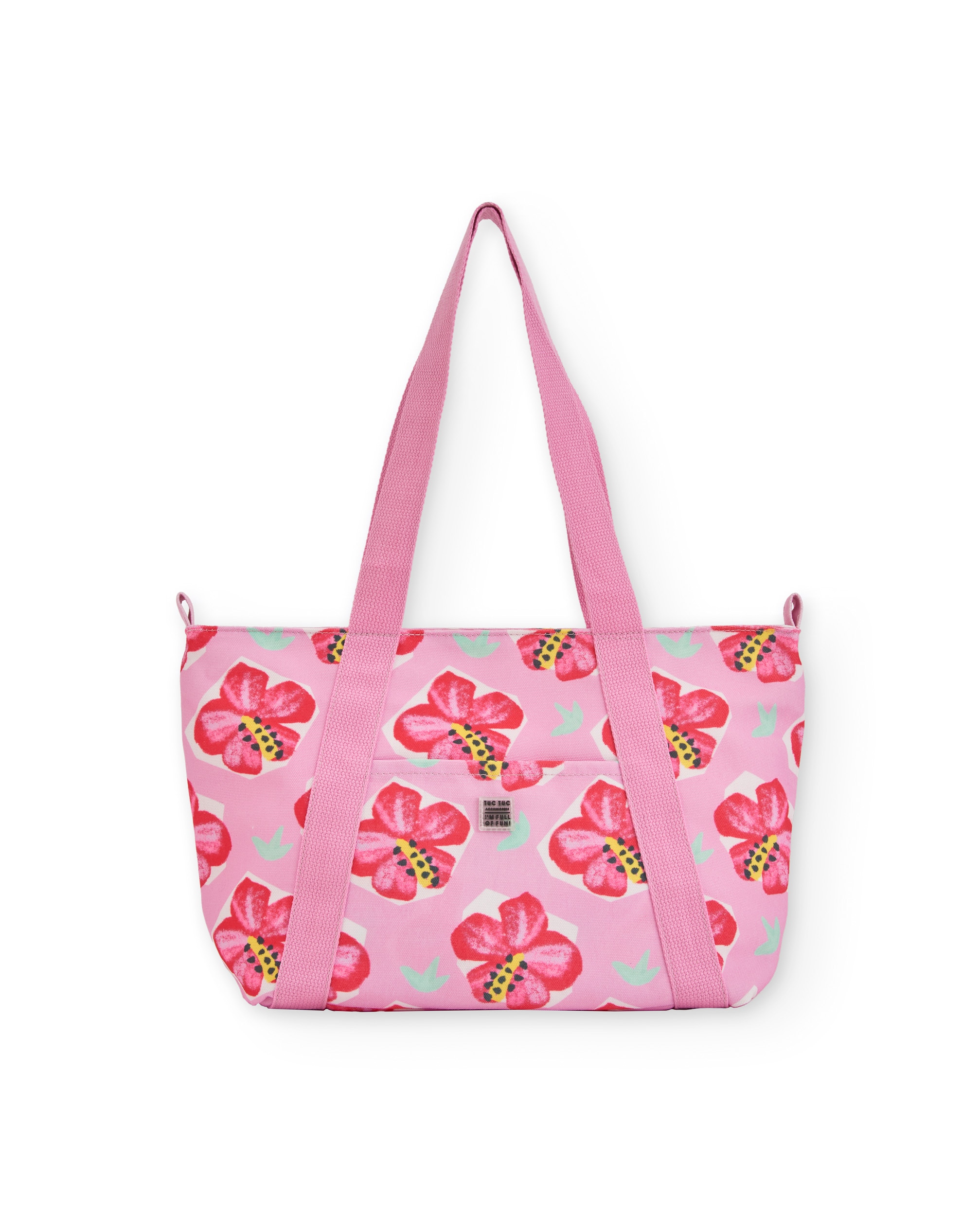 Imagen 0 de Mochila de niña de plana y cierre de cremallera Rosa