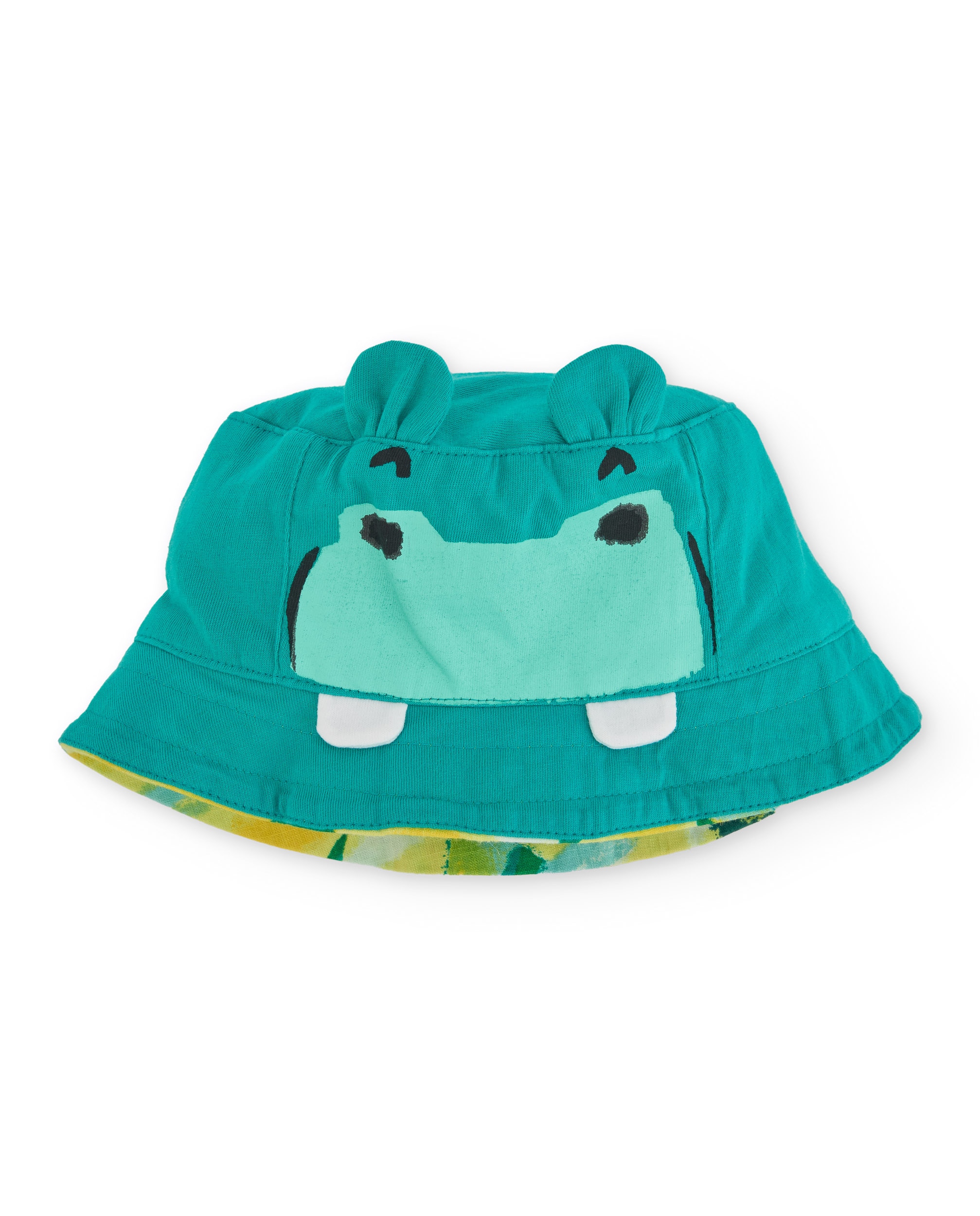 Imagen 0 de Sombrero de niño de punto y diseño reversible Verde