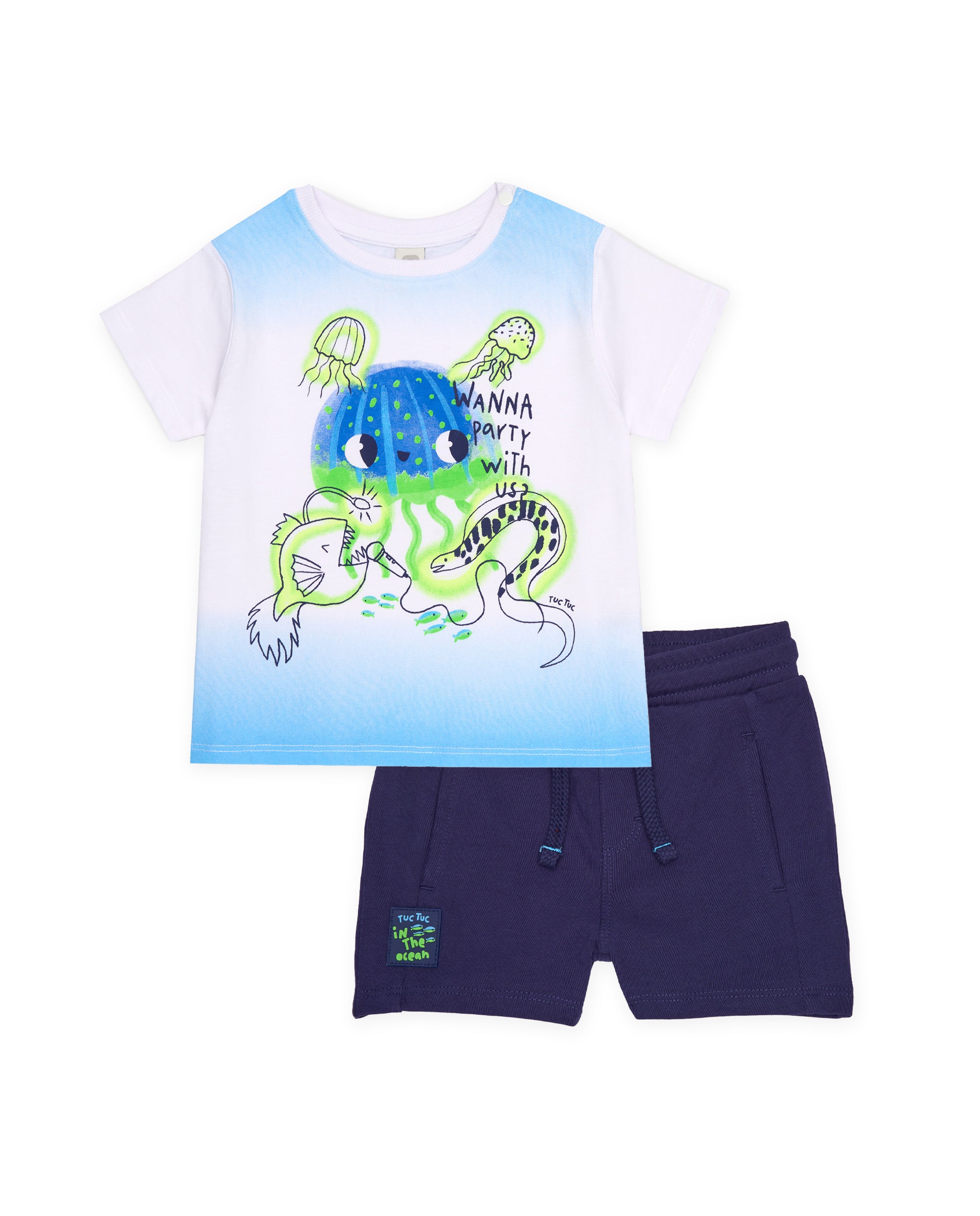 Imagen 0 de Conjunto de niño de punto con inspiración marina Azul
