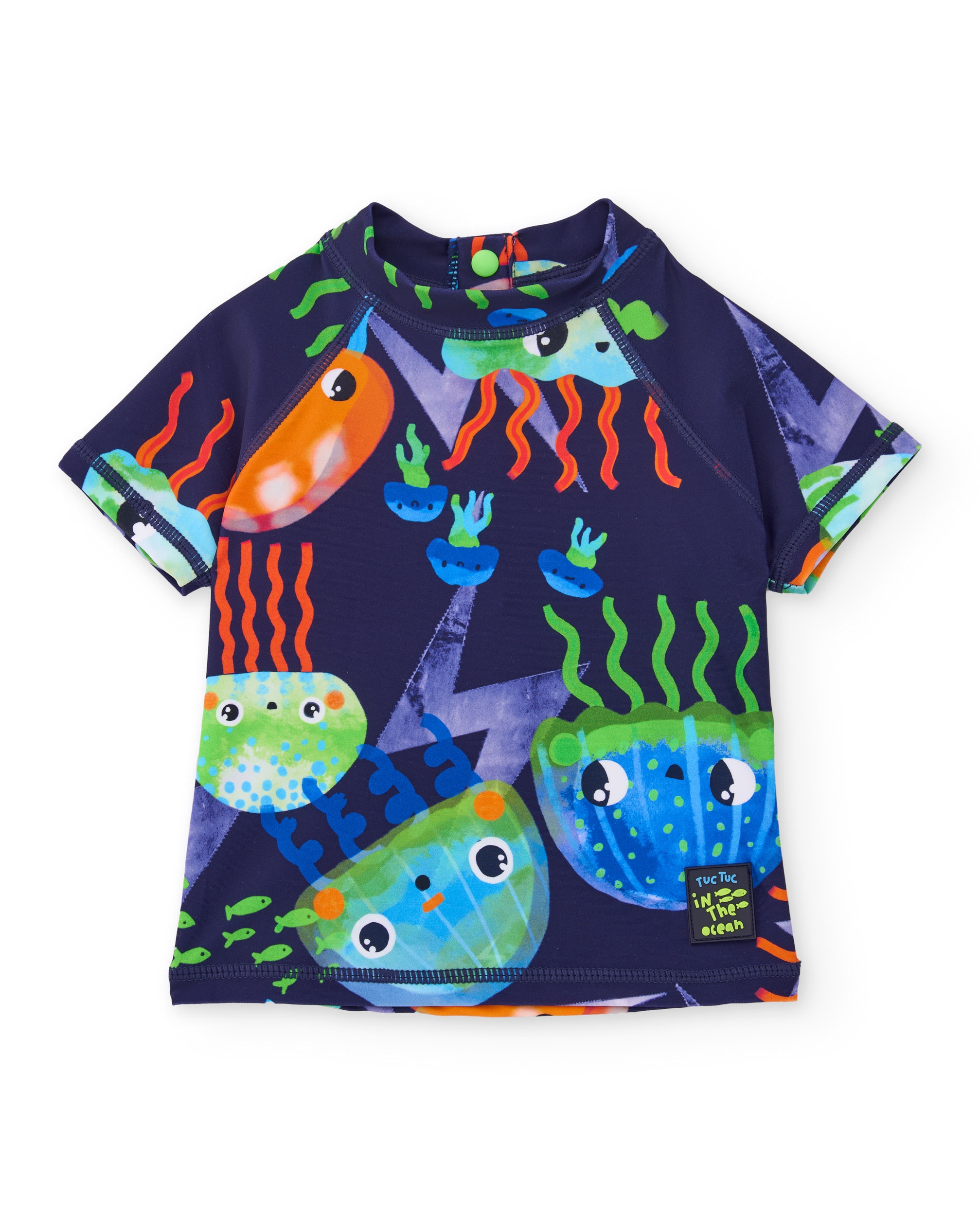 Imagen 0 de Camiseta de niño de punto para el baño Azul marino