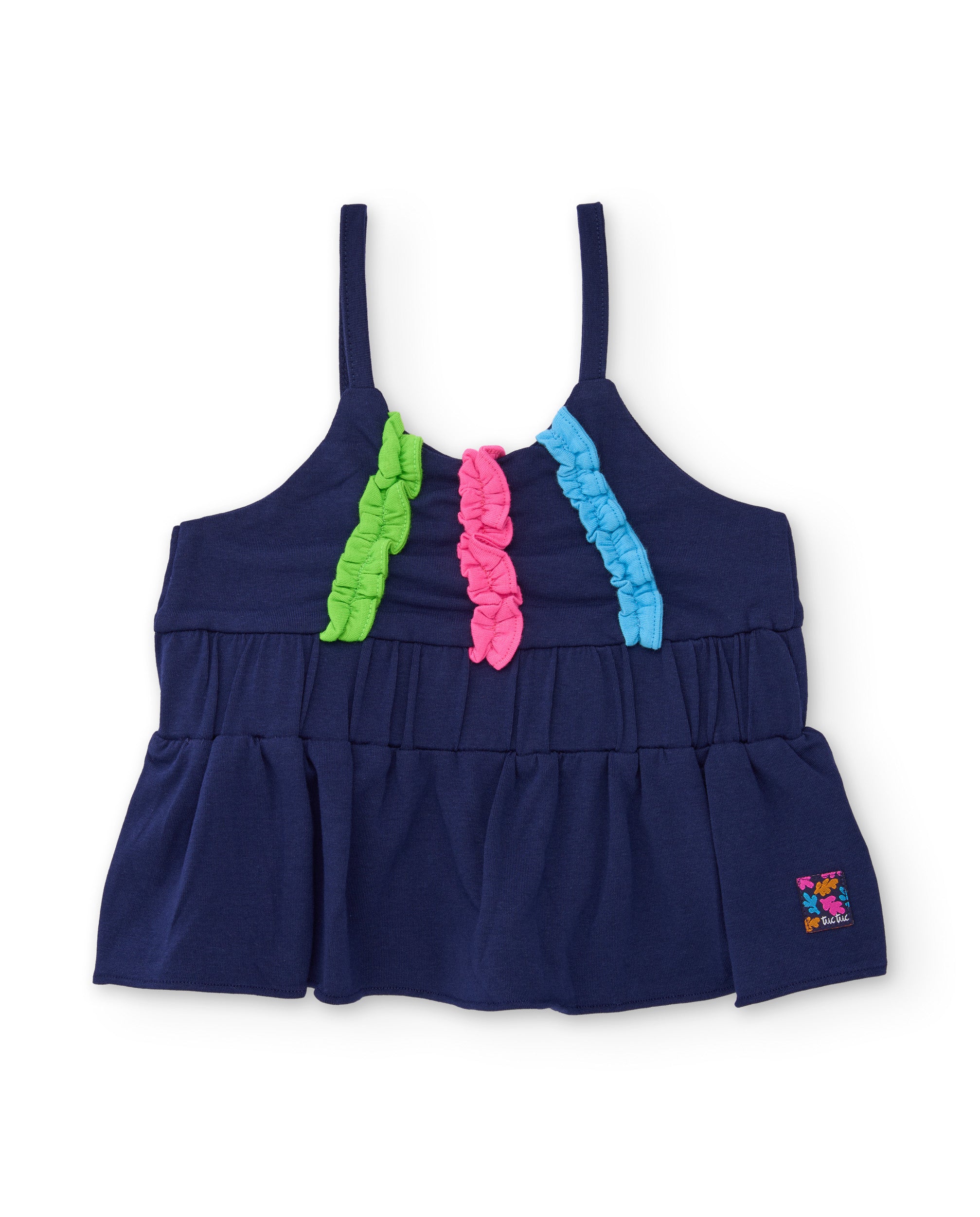 Imagen 3 de Camiseta de niña de punto con tiras fruncidas - Tuc tuc - Marino Marino
