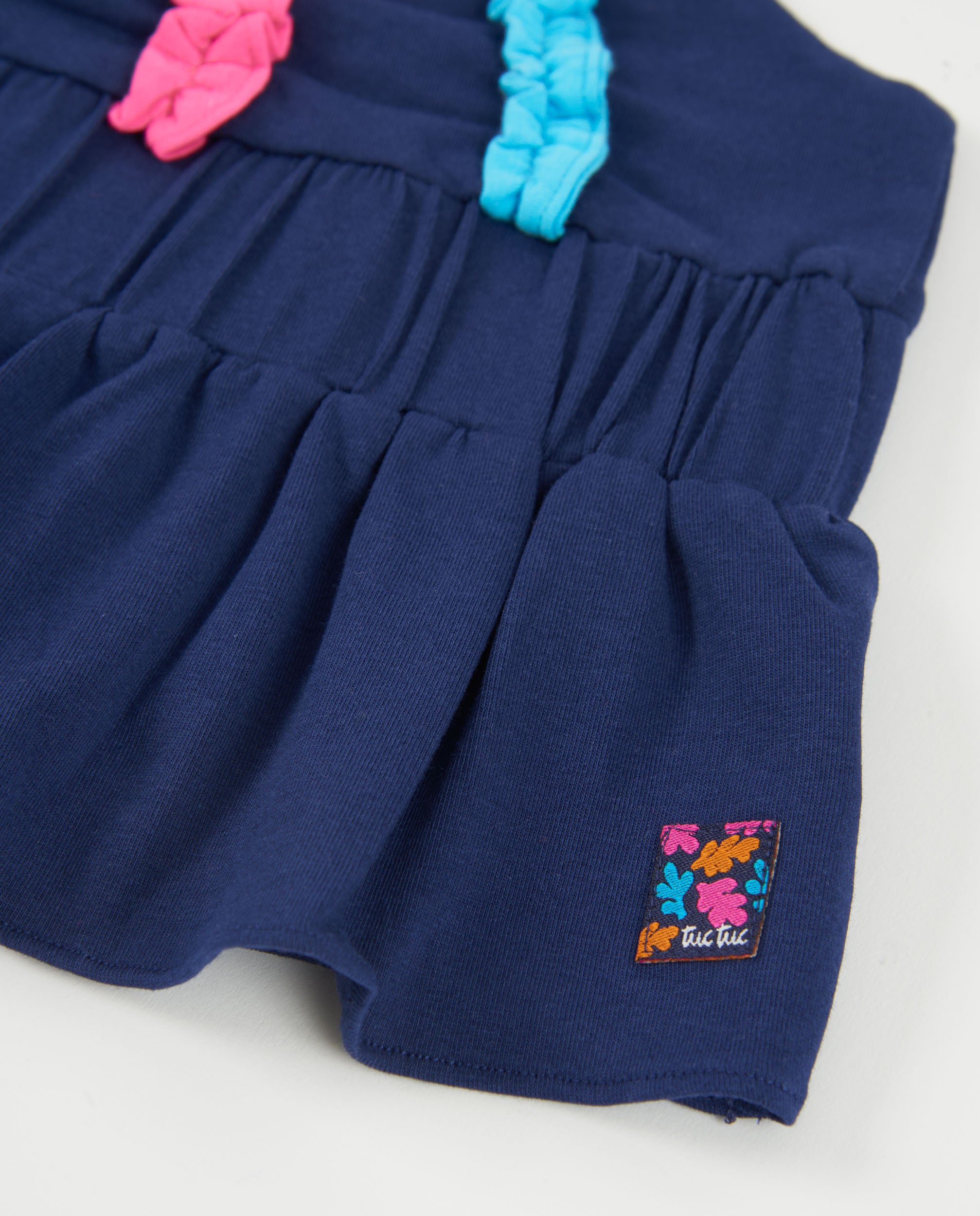 Imagen 6 de Camiseta de niña de punto con tiras fruncidas - Tuc tuc - Marino Marino